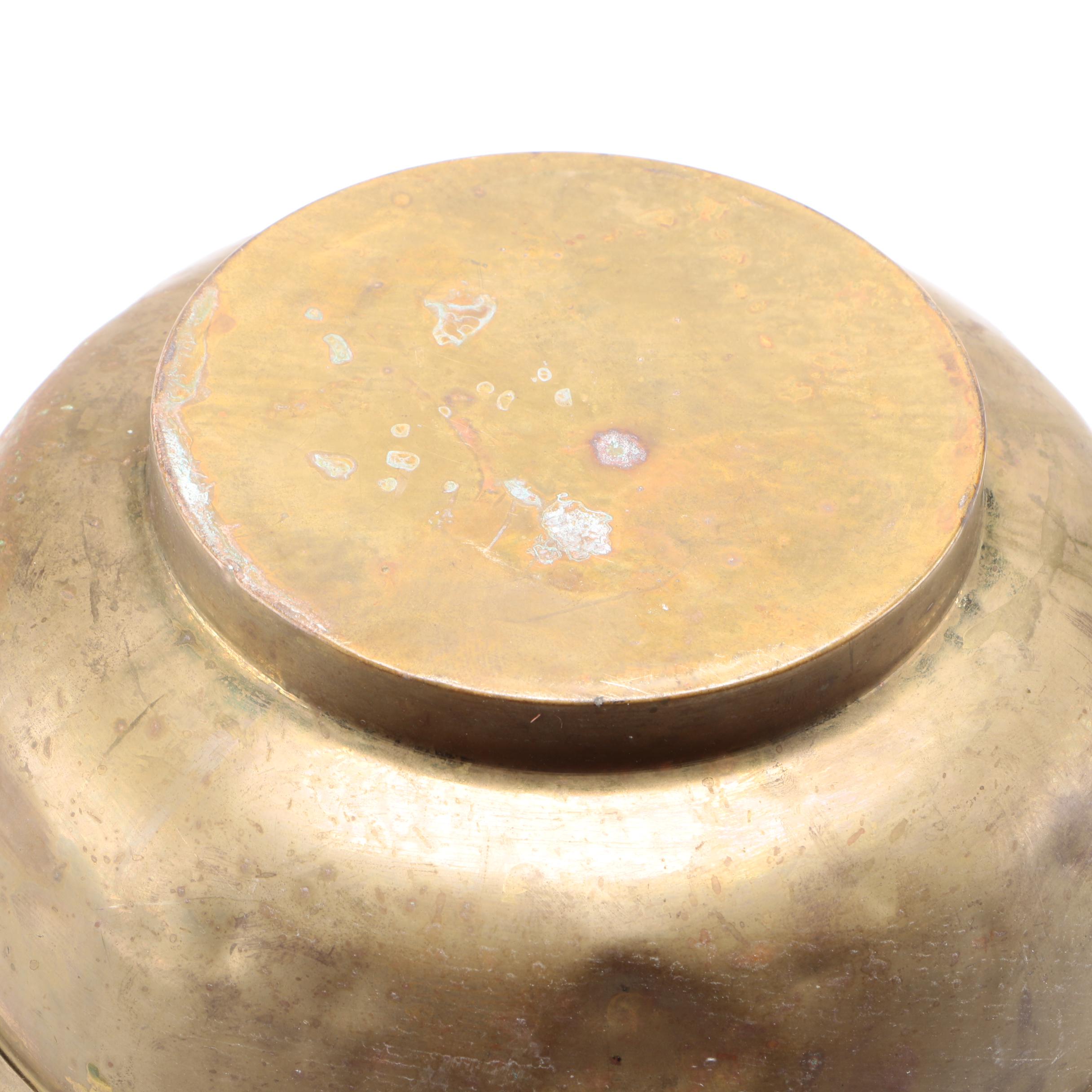Brass "Redskin Brand - Chewing Tobacco" Spittoon