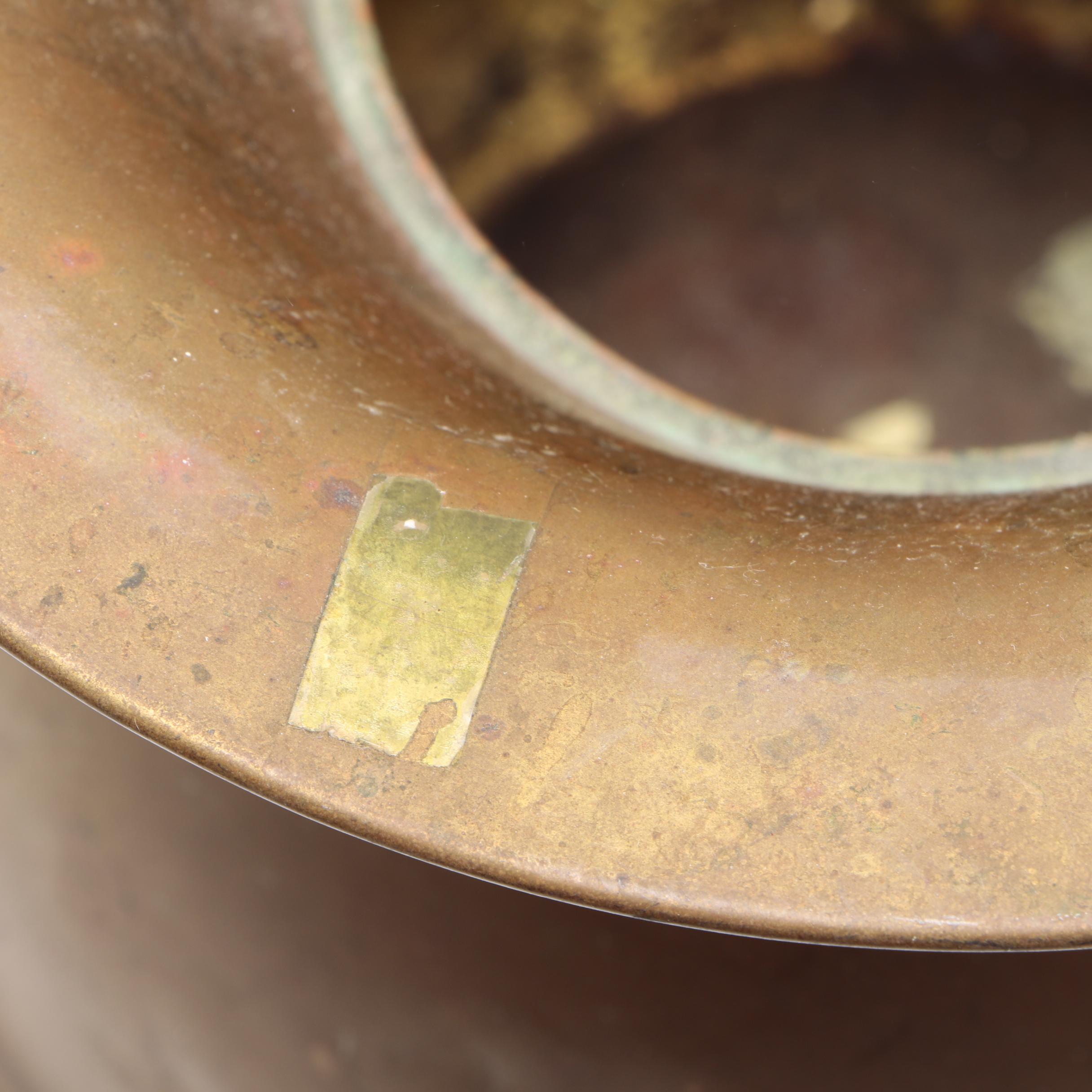 Brass "Redskin Brand - Chewing Tobacco" Spittoon