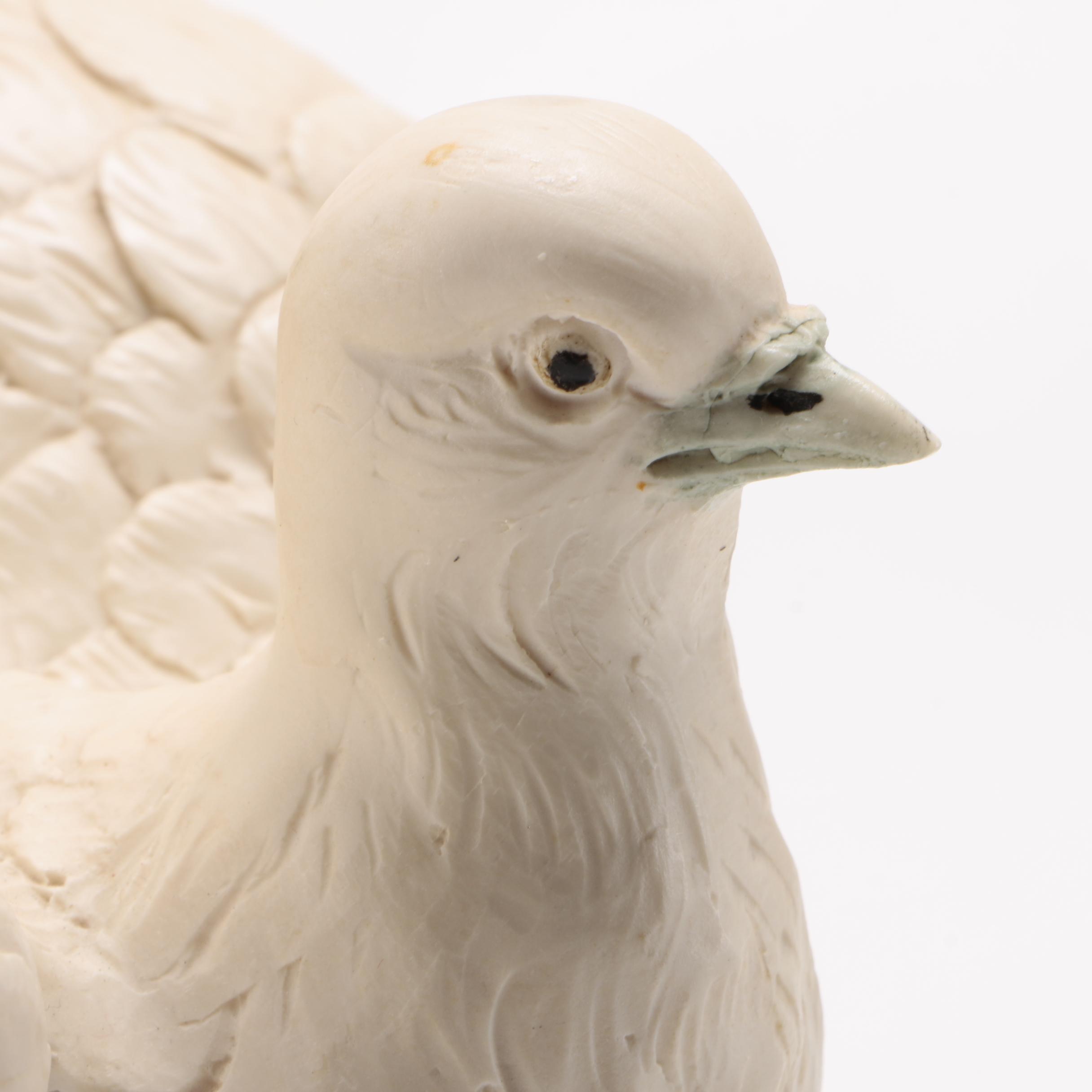White Ceramic Bird Figurine