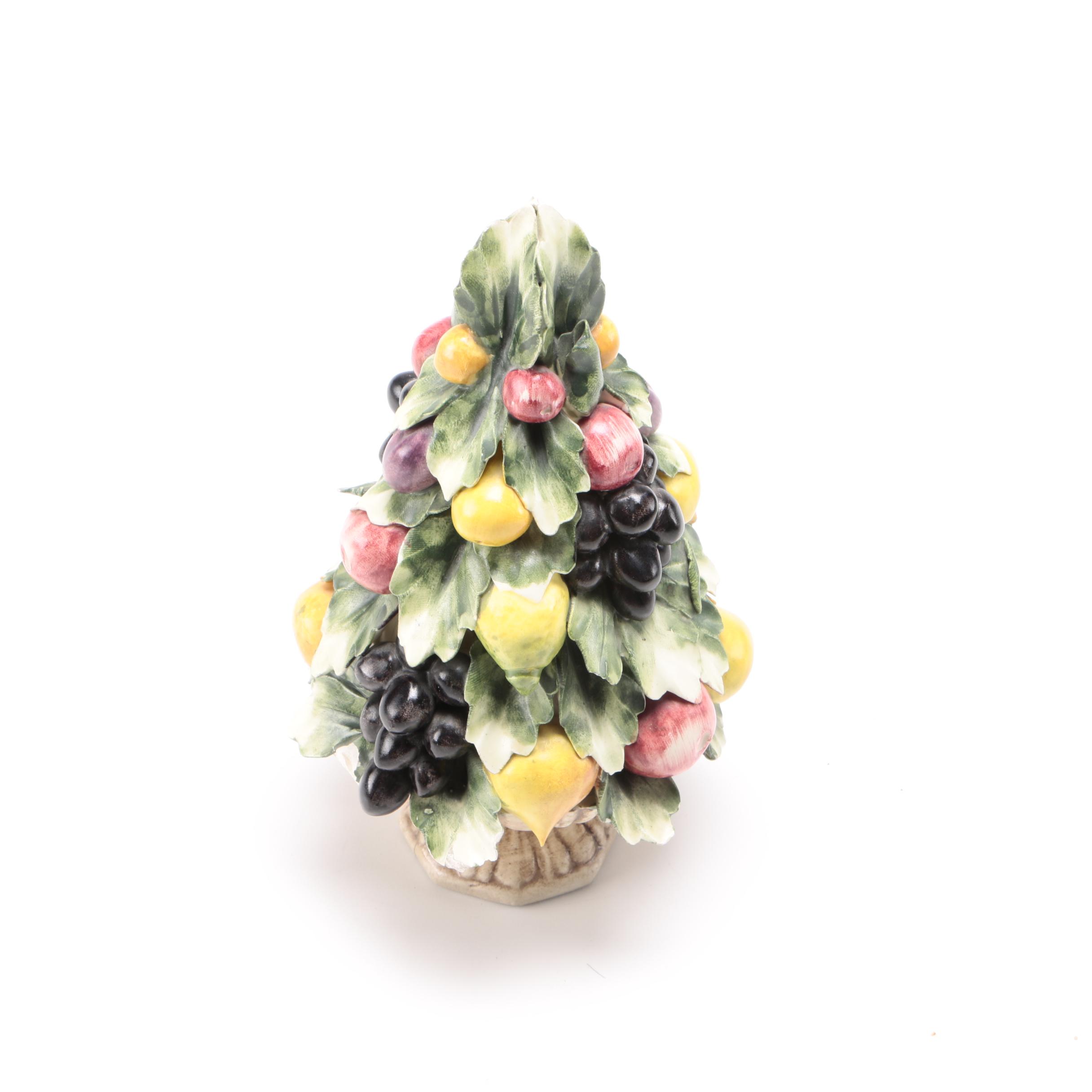 Ceramic Winter Tree in Glass Covering