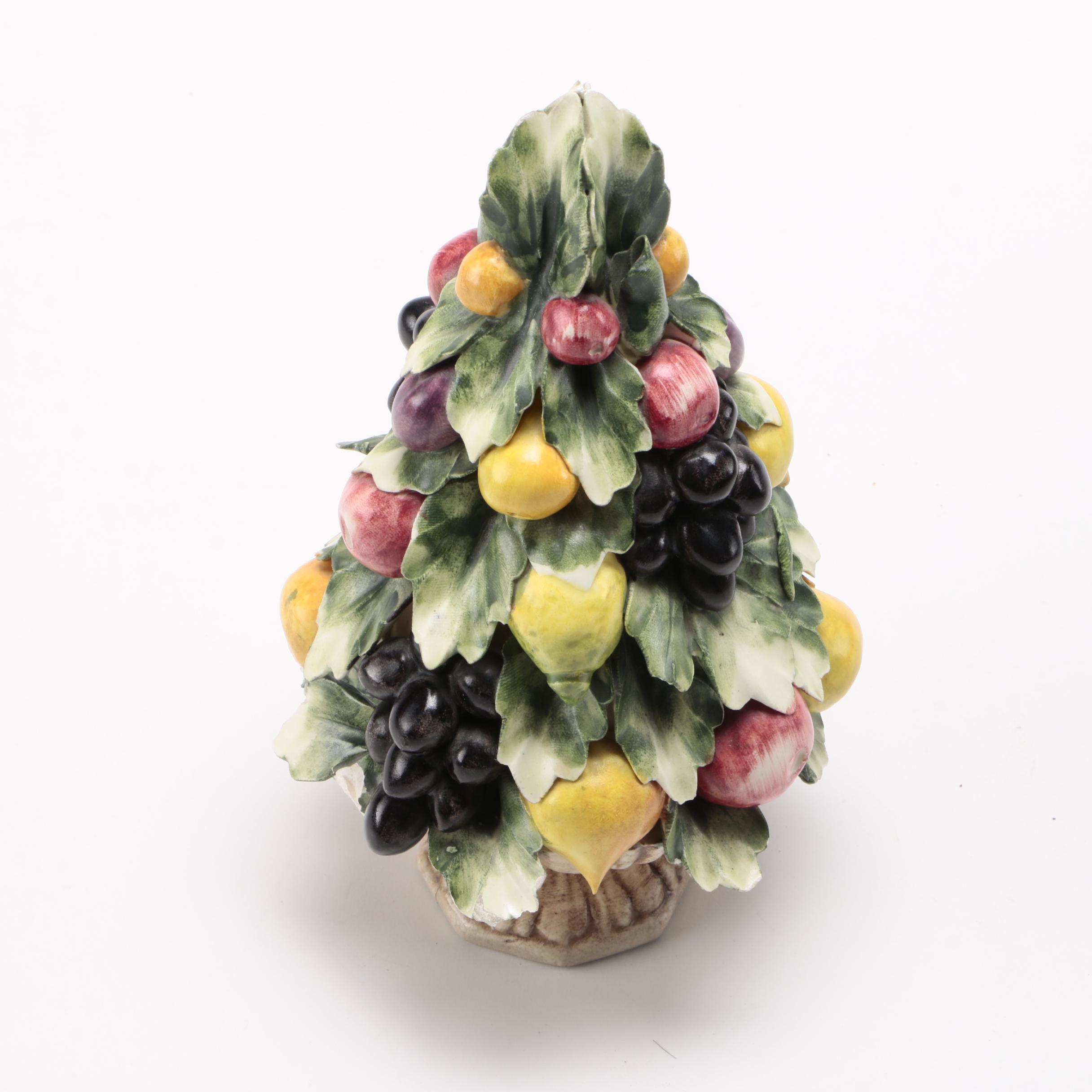 Ceramic Winter Tree in Glass Covering