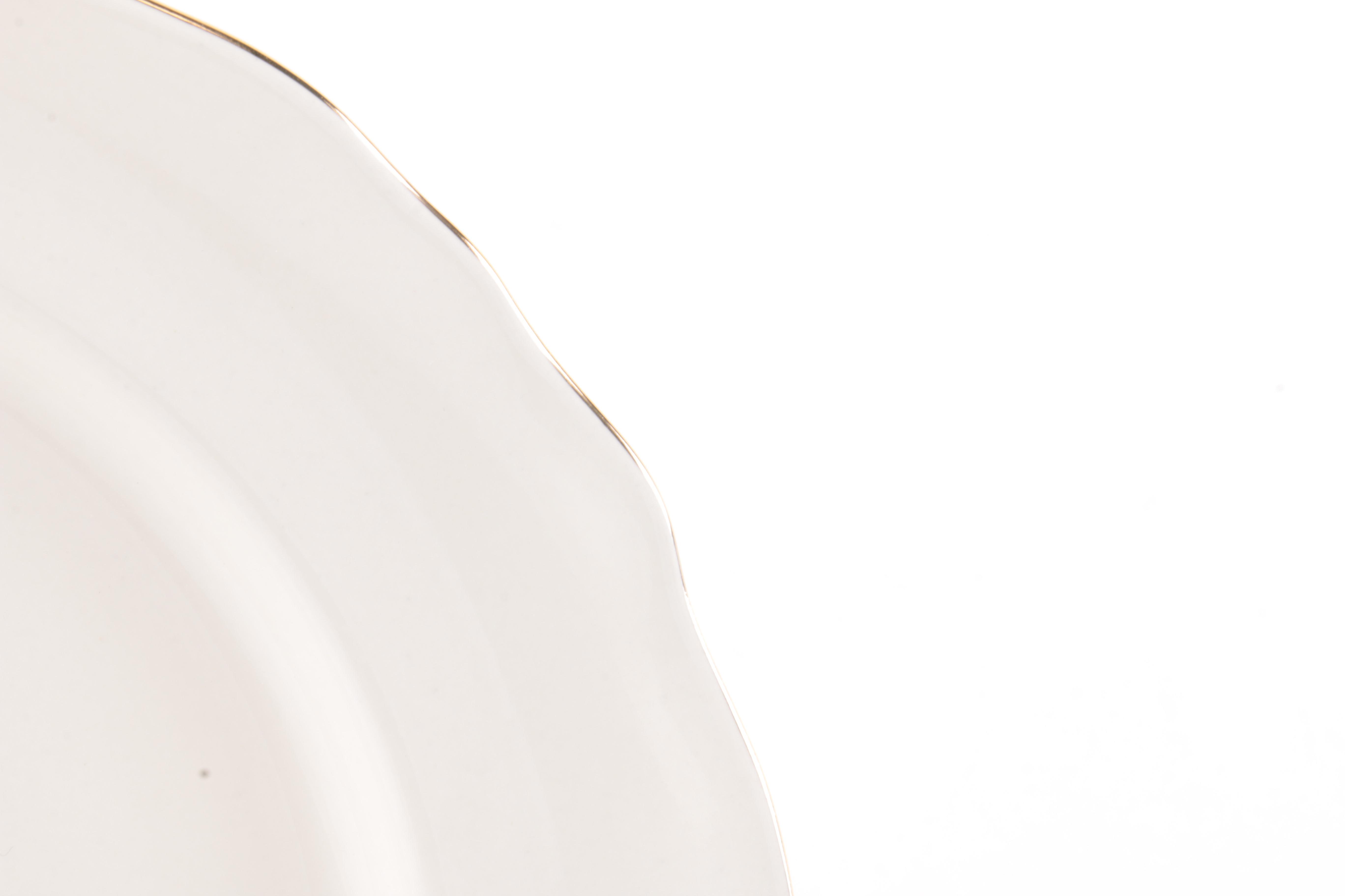 Porcelain Scalloped Fruit Motif Plates