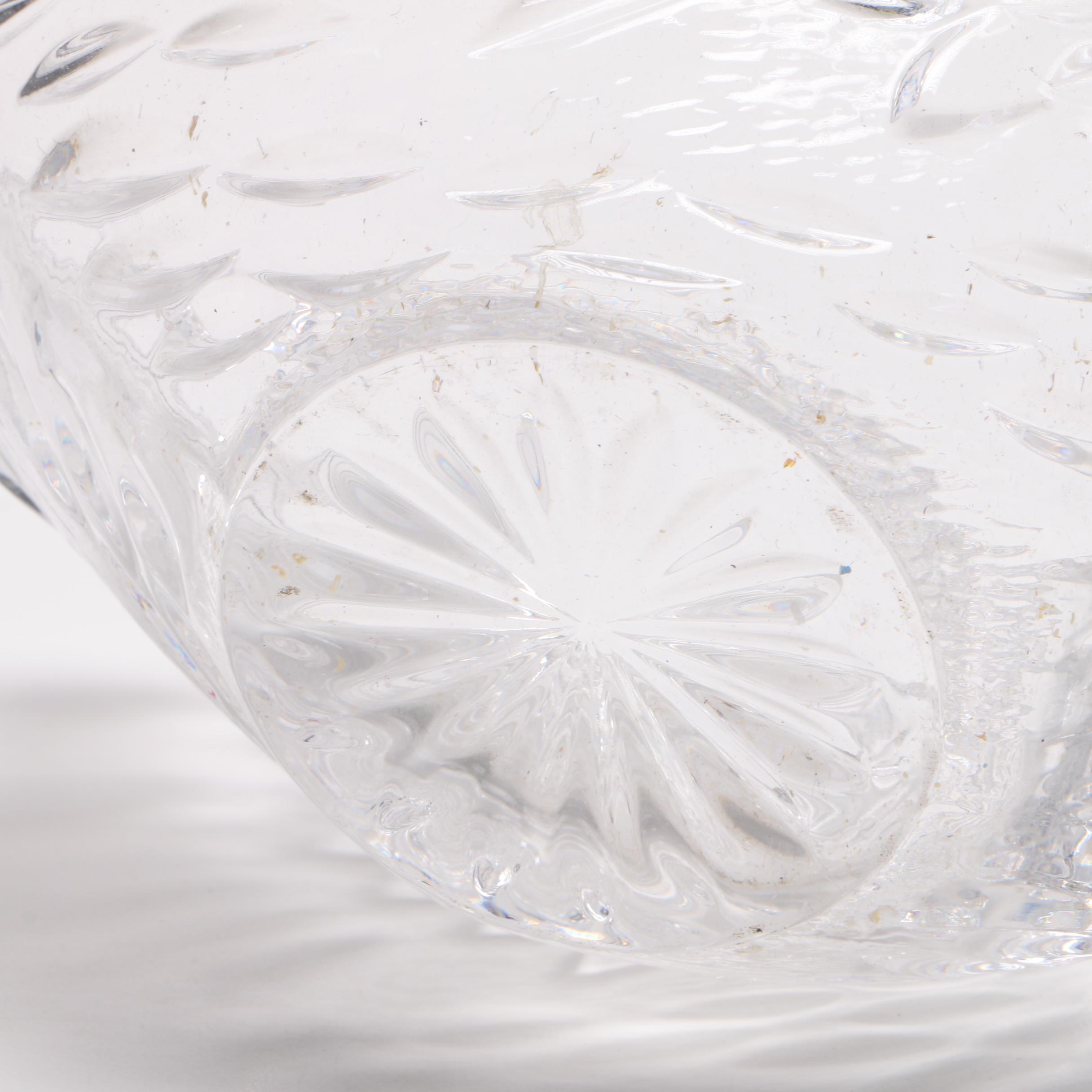Colorless Crystal Swan Bowl and Czechoslovakian Ornaments