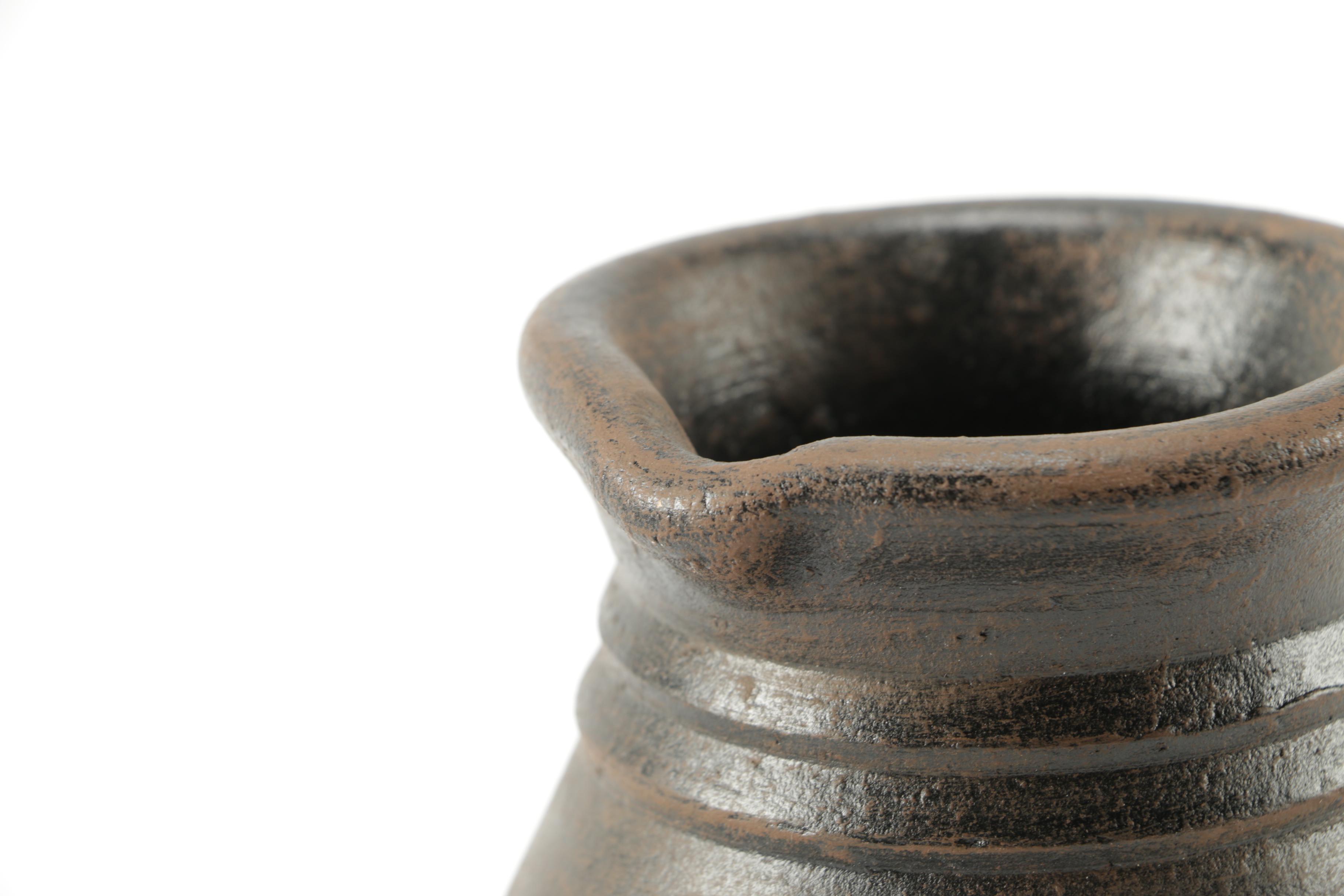 Hand Thrown Stoneware Pitcher and Figural Bowl