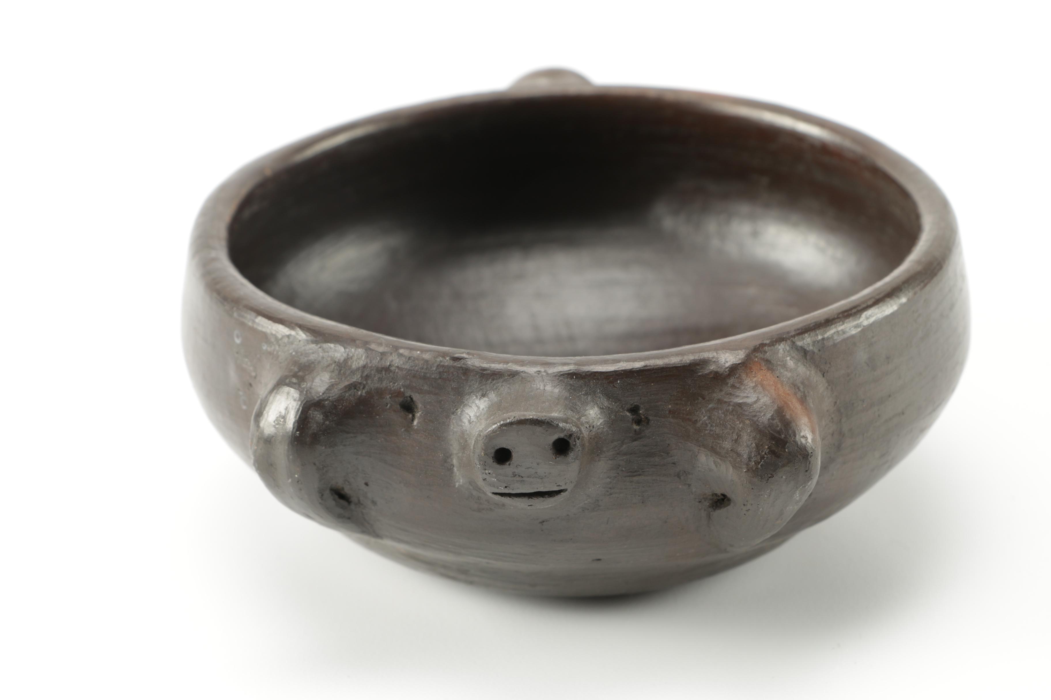 Hand Thrown Stoneware Pitcher and Figural Bowl