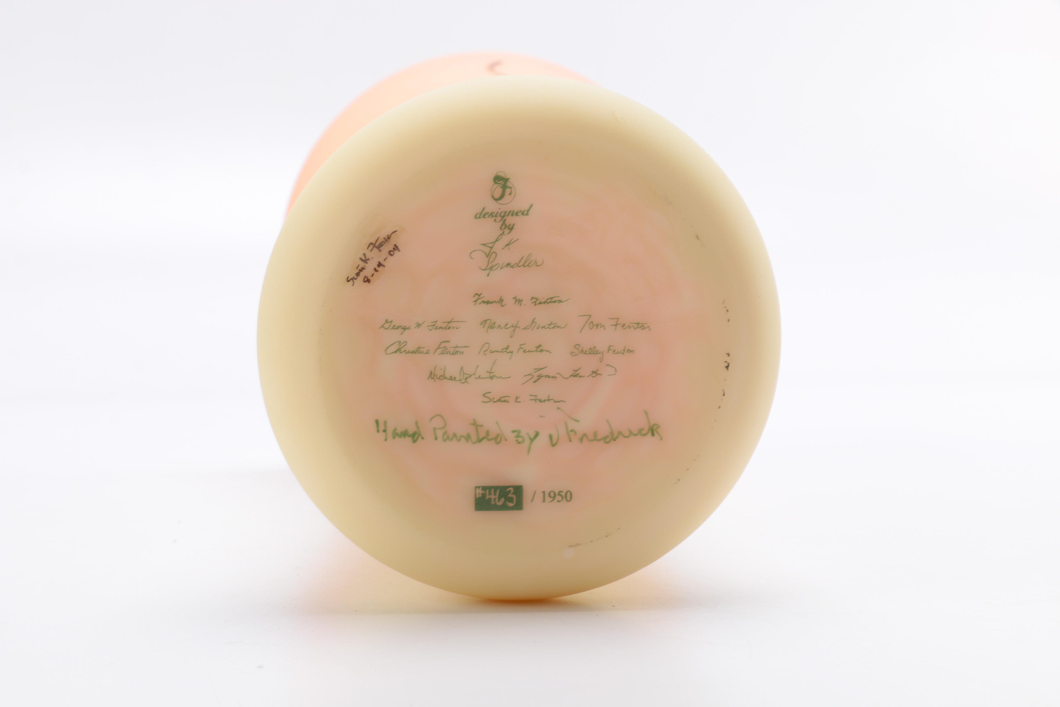 J.K. Spindler Limited Edition Fenton Glass Vase