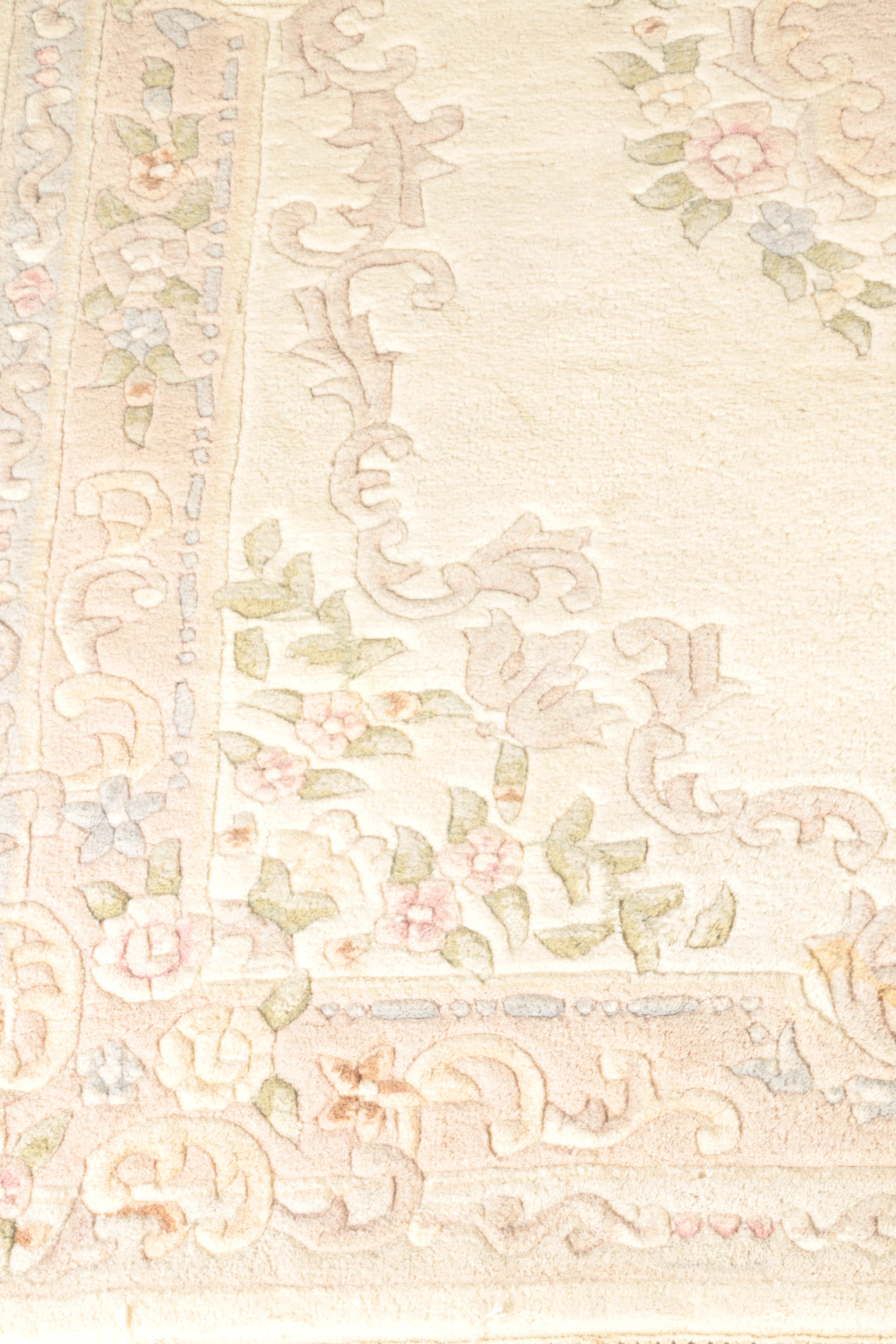 Hand-Knotted Chinese Wool Area Rug