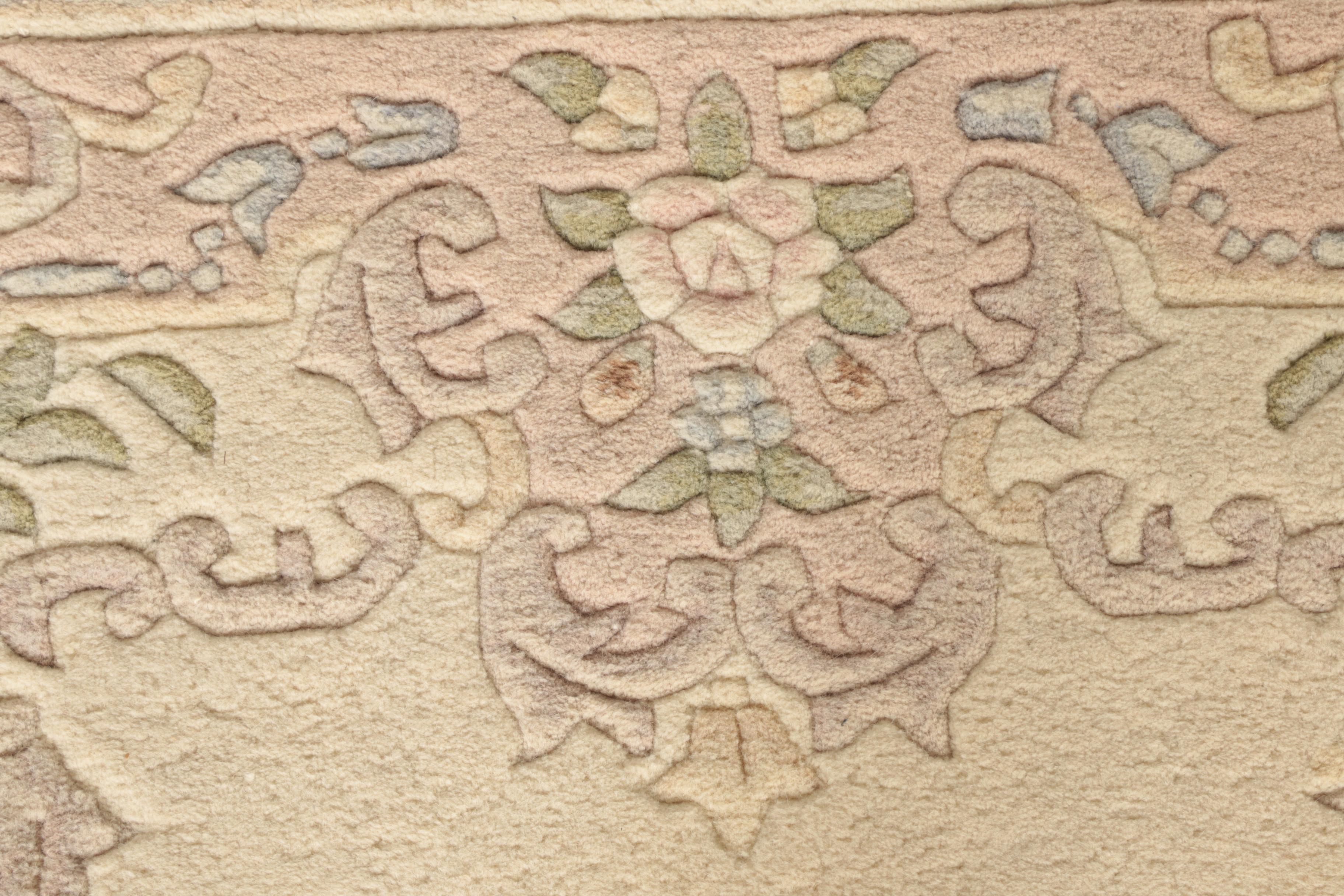 Hand-Knotted Chinese Wool Area Rug