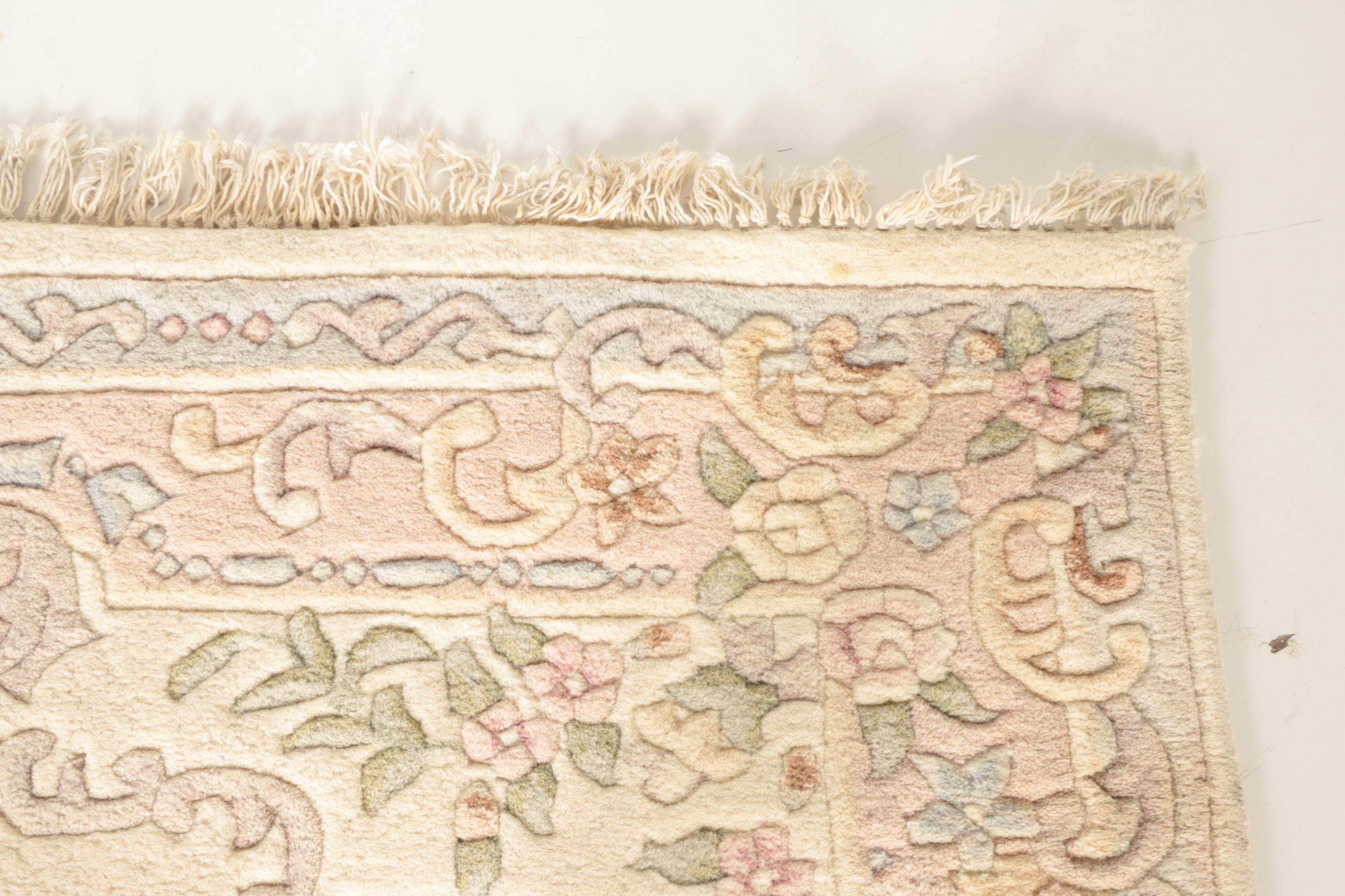 Hand-Knotted Chinese Wool Area Rug