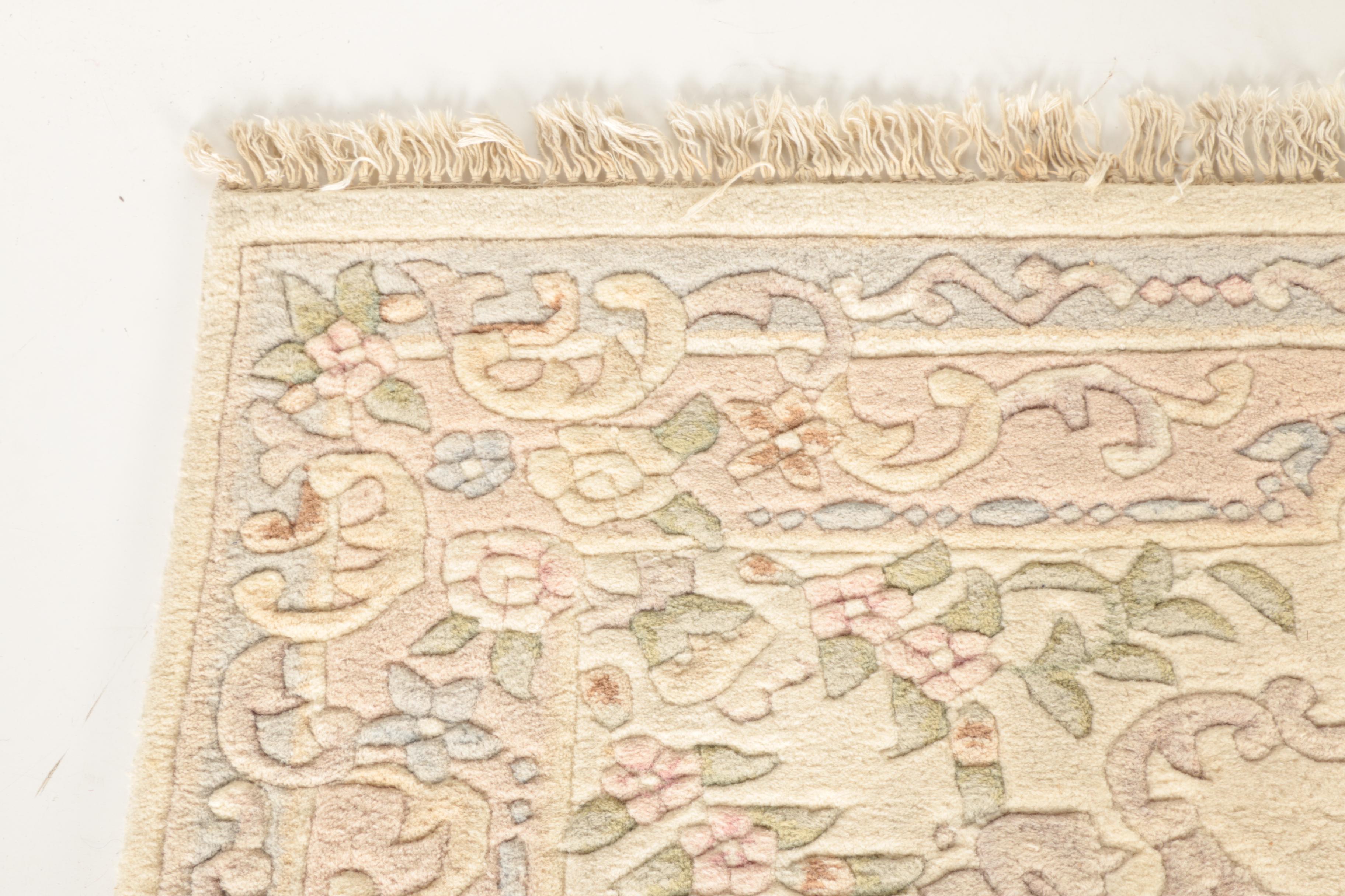 Hand-Knotted Chinese Wool Area Rug