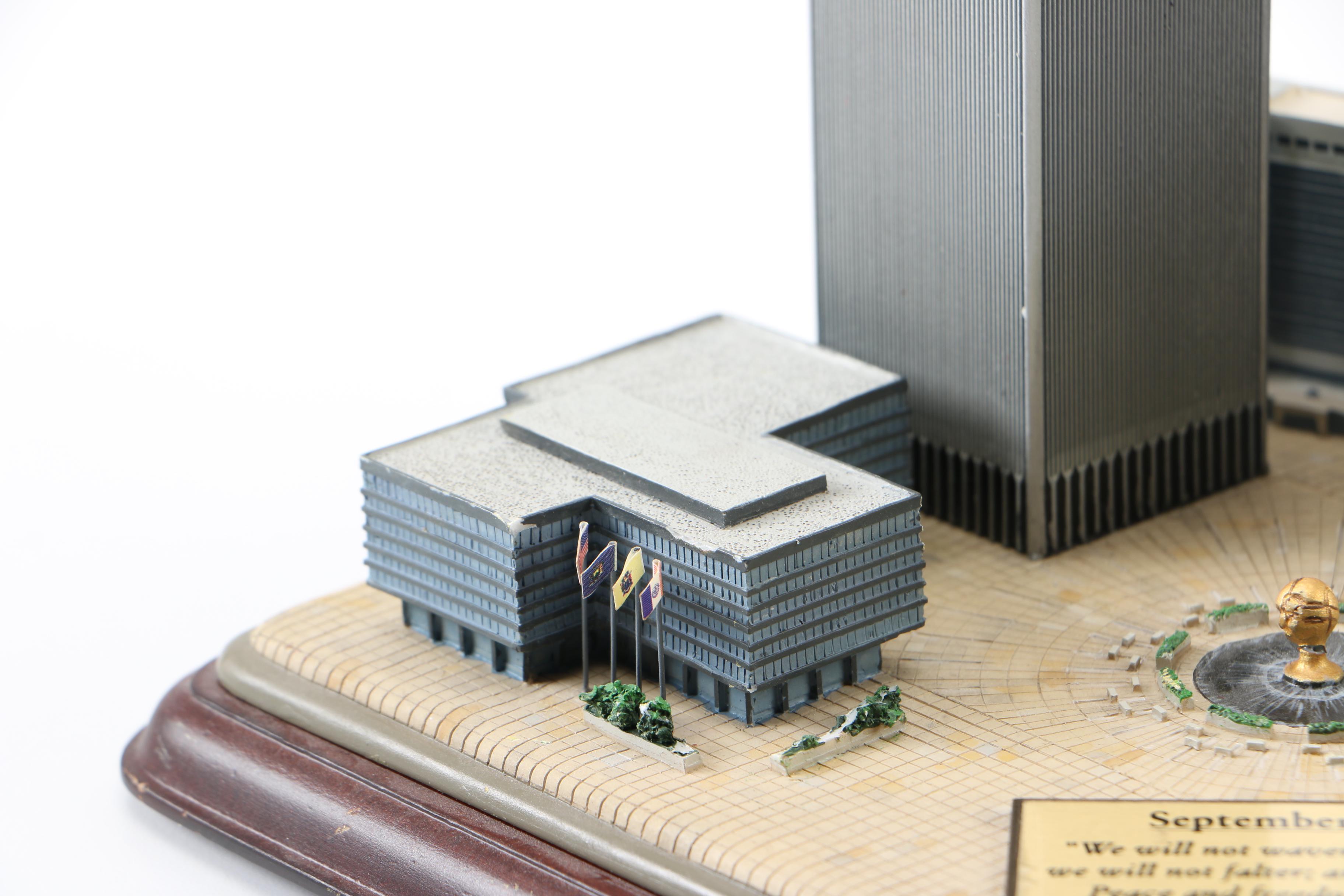 Statue of Liberty and Twin Tower Scale Models