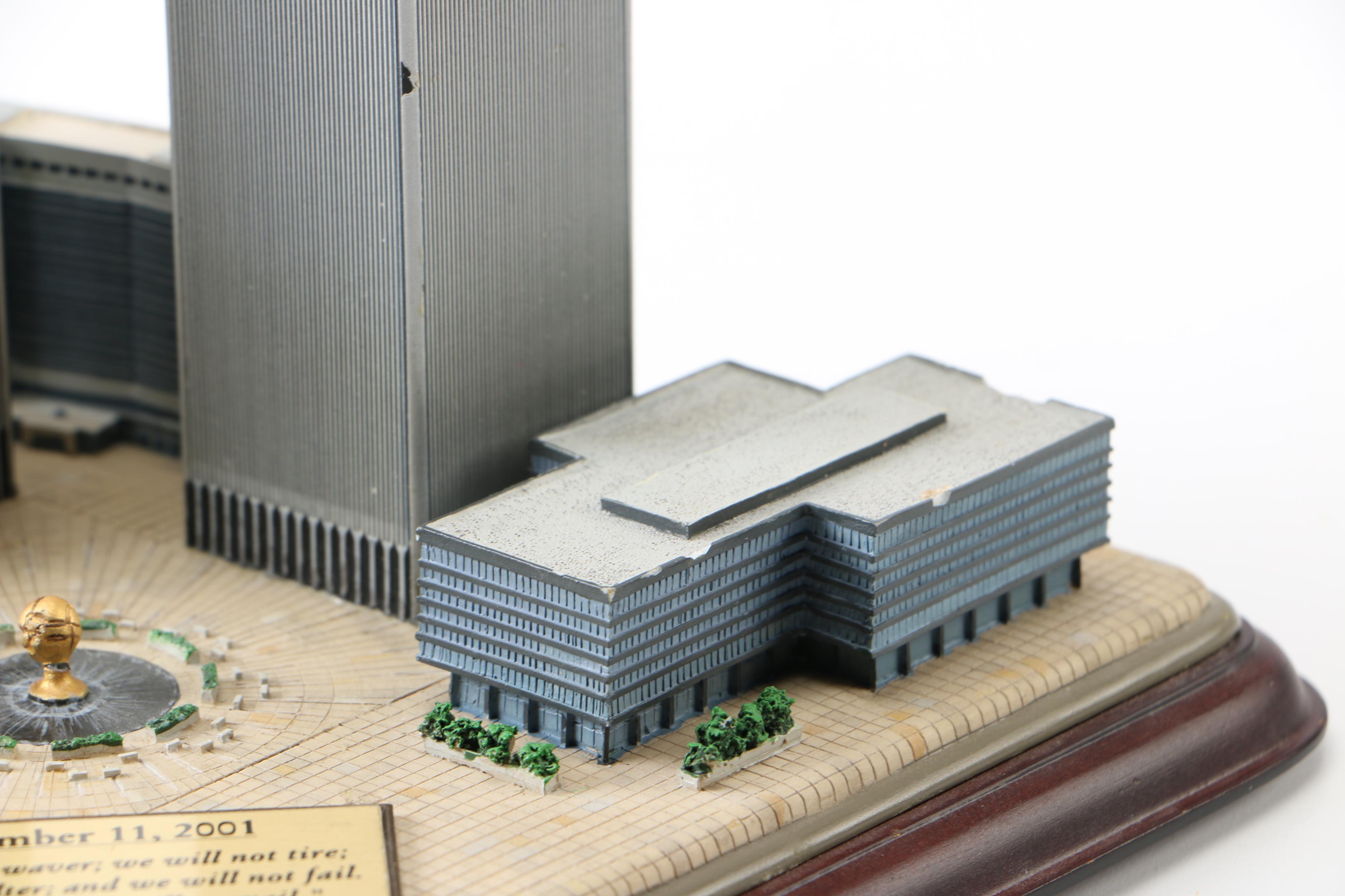 Statue of Liberty and Twin Tower Scale Models