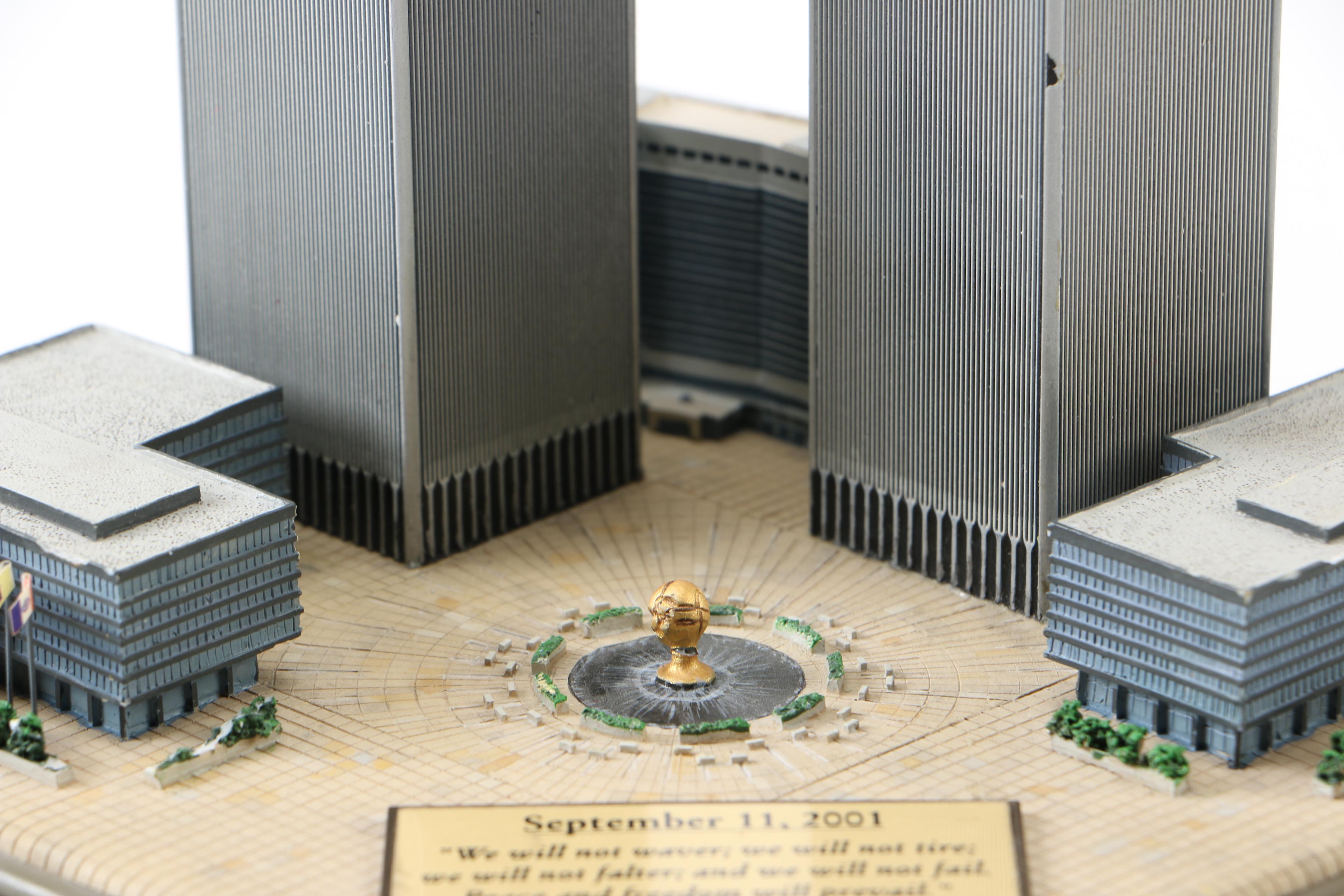 Statue of Liberty and Twin Tower Scale Models