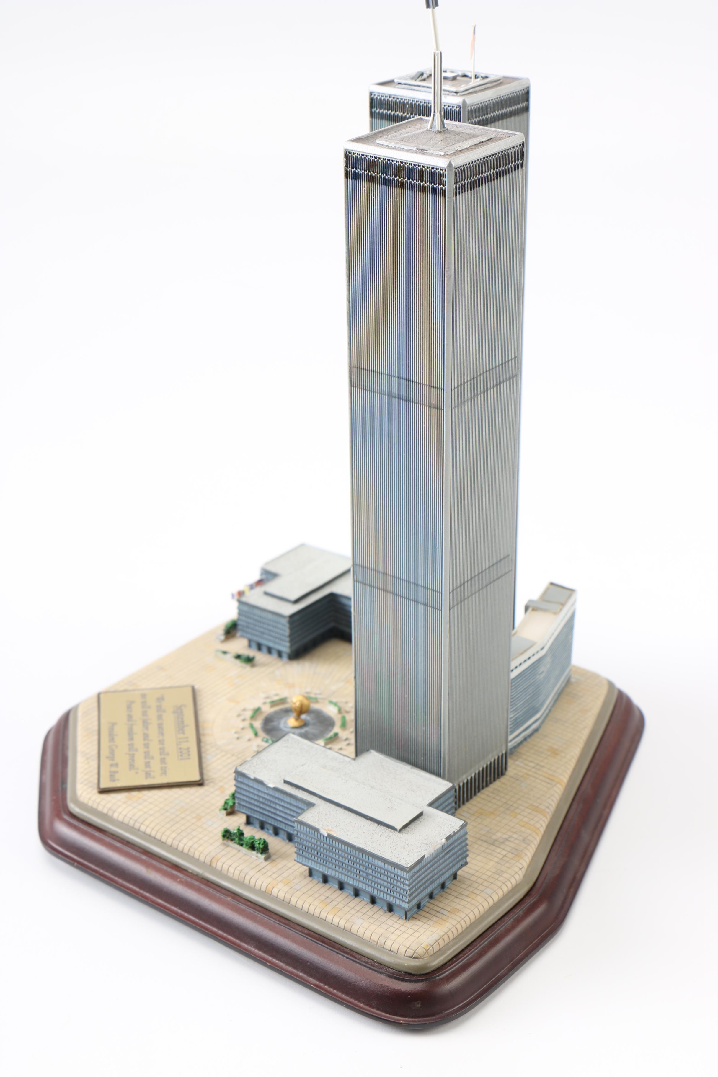 Statue of Liberty and Twin Tower Scale Models
