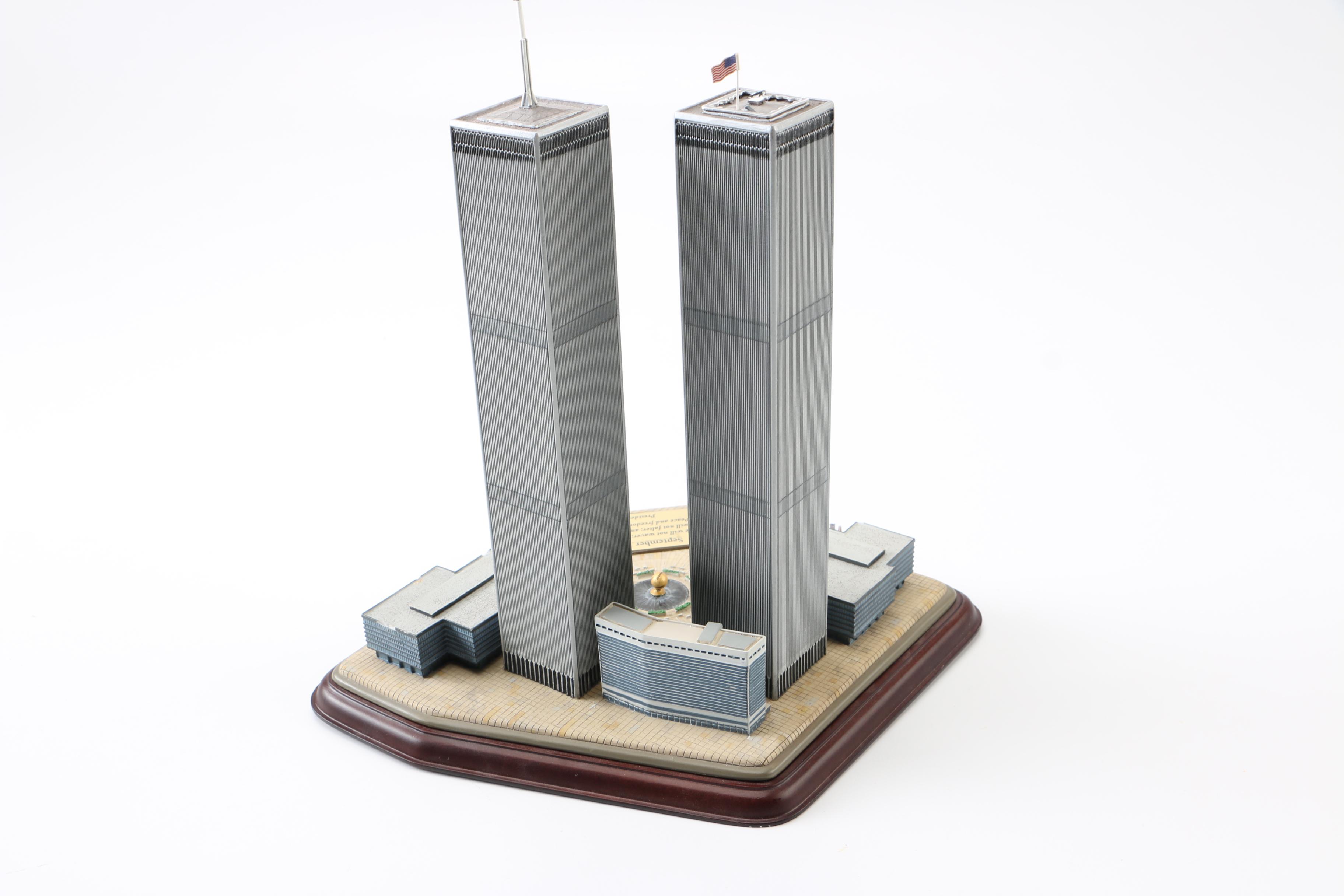 Statue of Liberty and Twin Tower Scale Models
