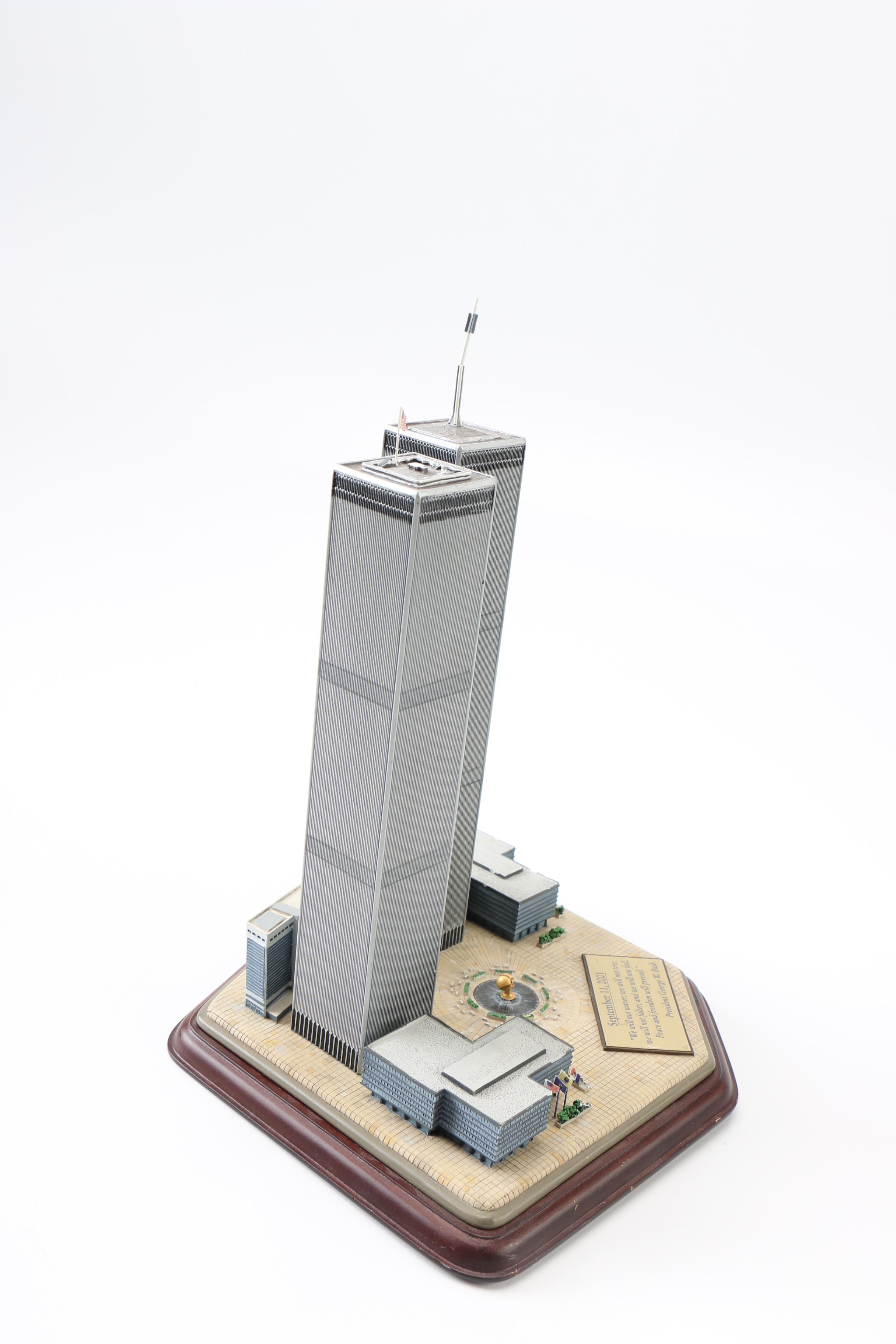 Statue of Liberty and Twin Tower Scale Models