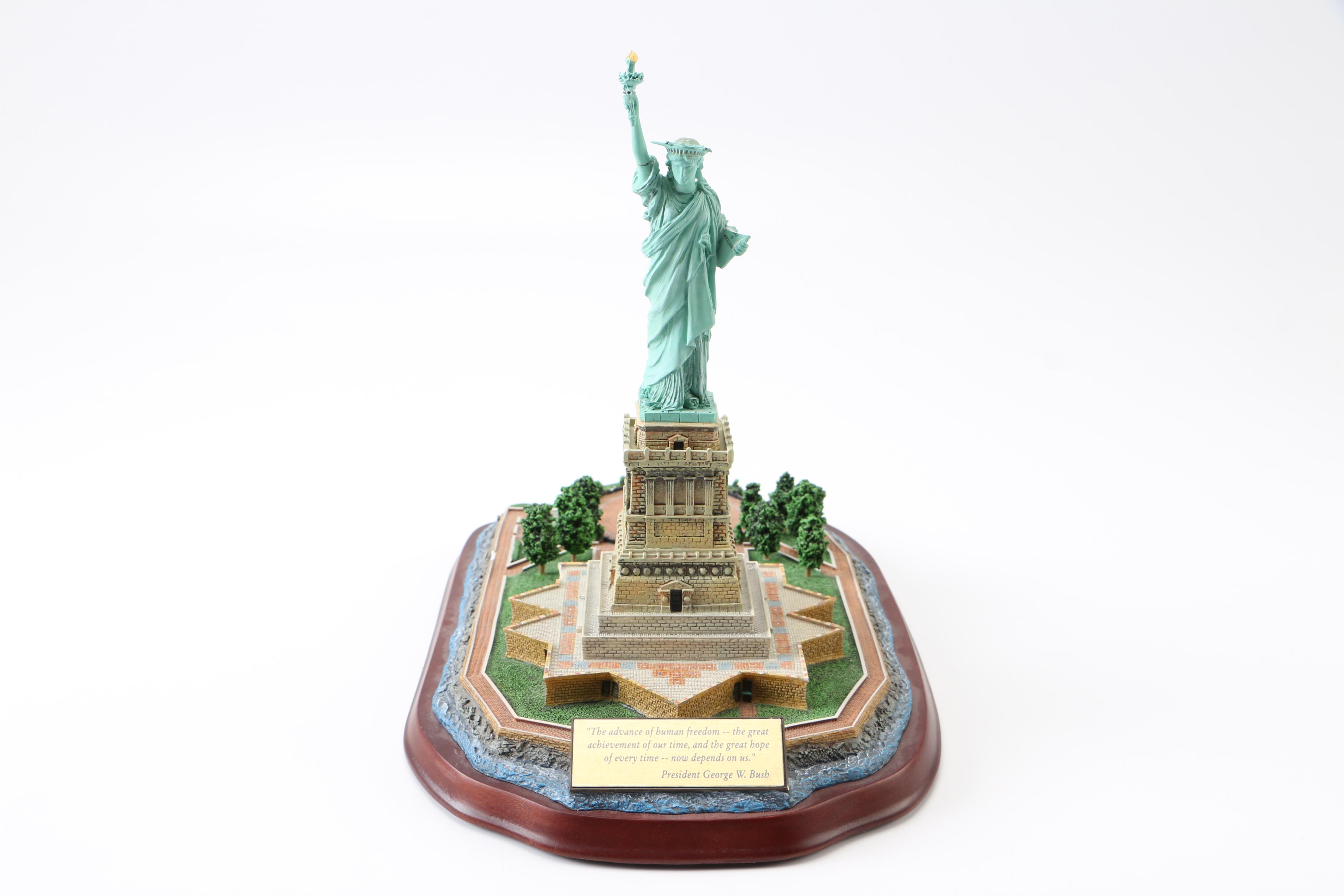 Statue of Liberty and Twin Tower Scale Models