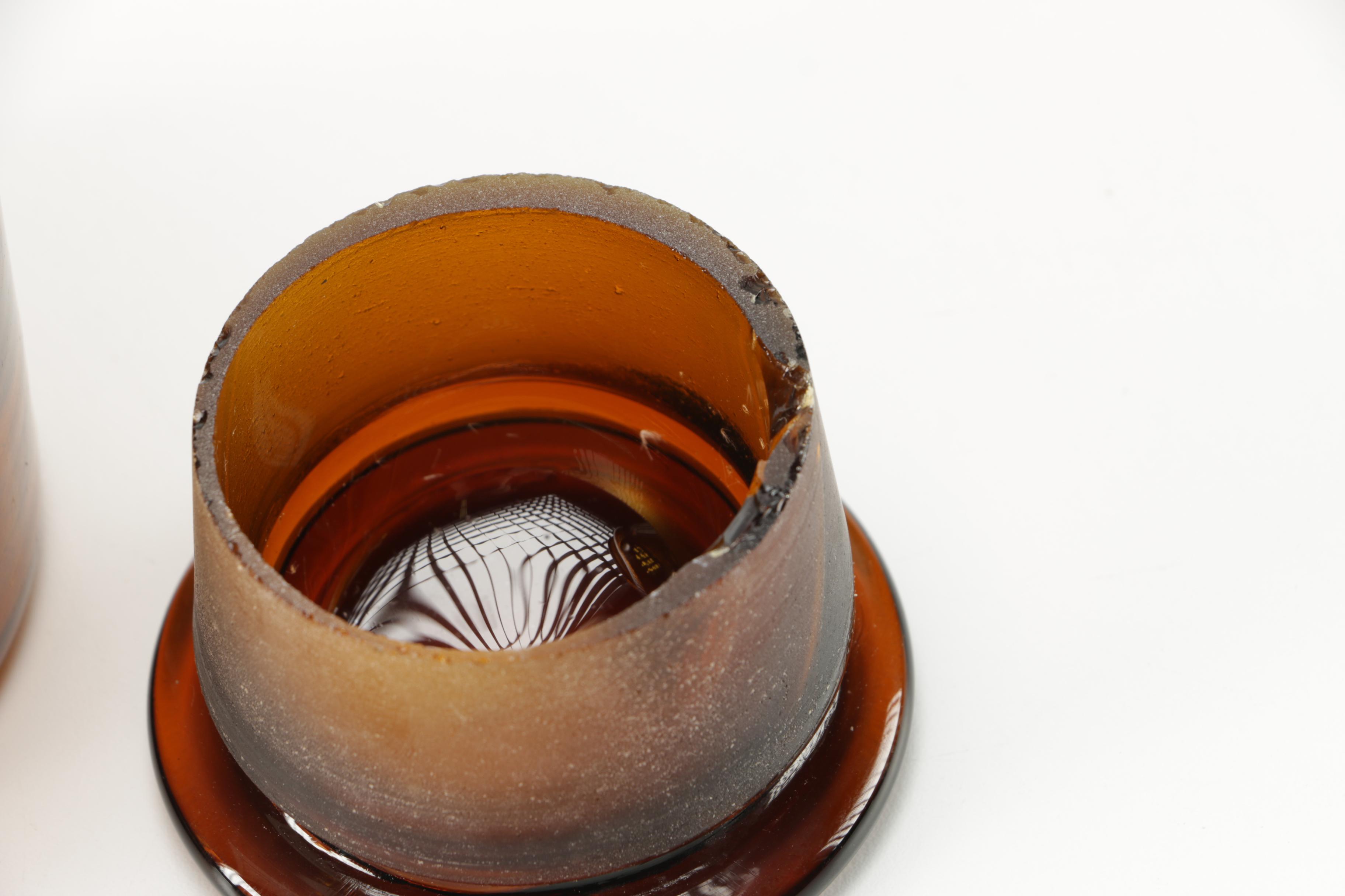 Assortment of Amber Glass Bottles