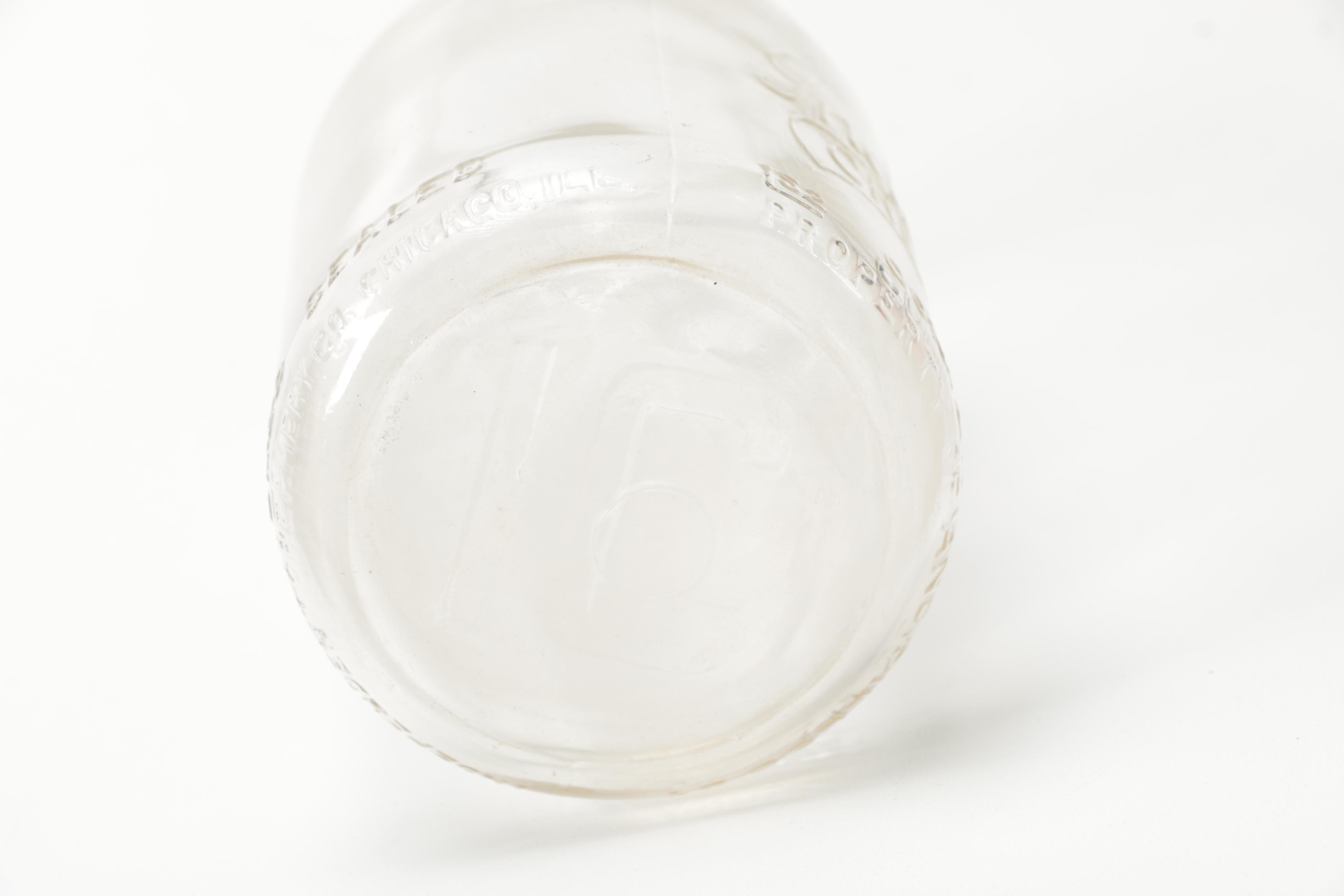 Vintage Glass Milk Bottles With Basket