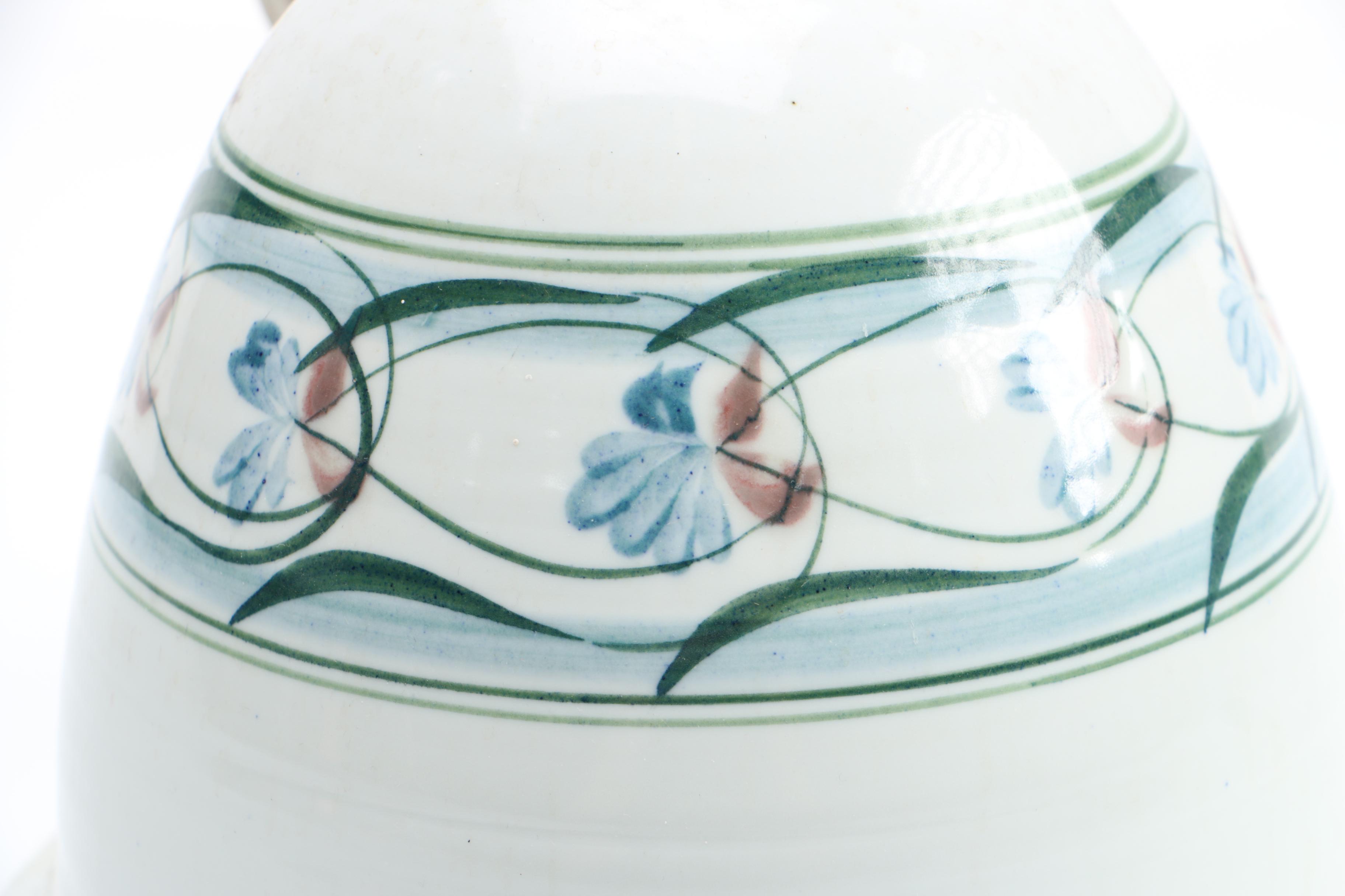 Ceramic Floral Pendant Lamp
