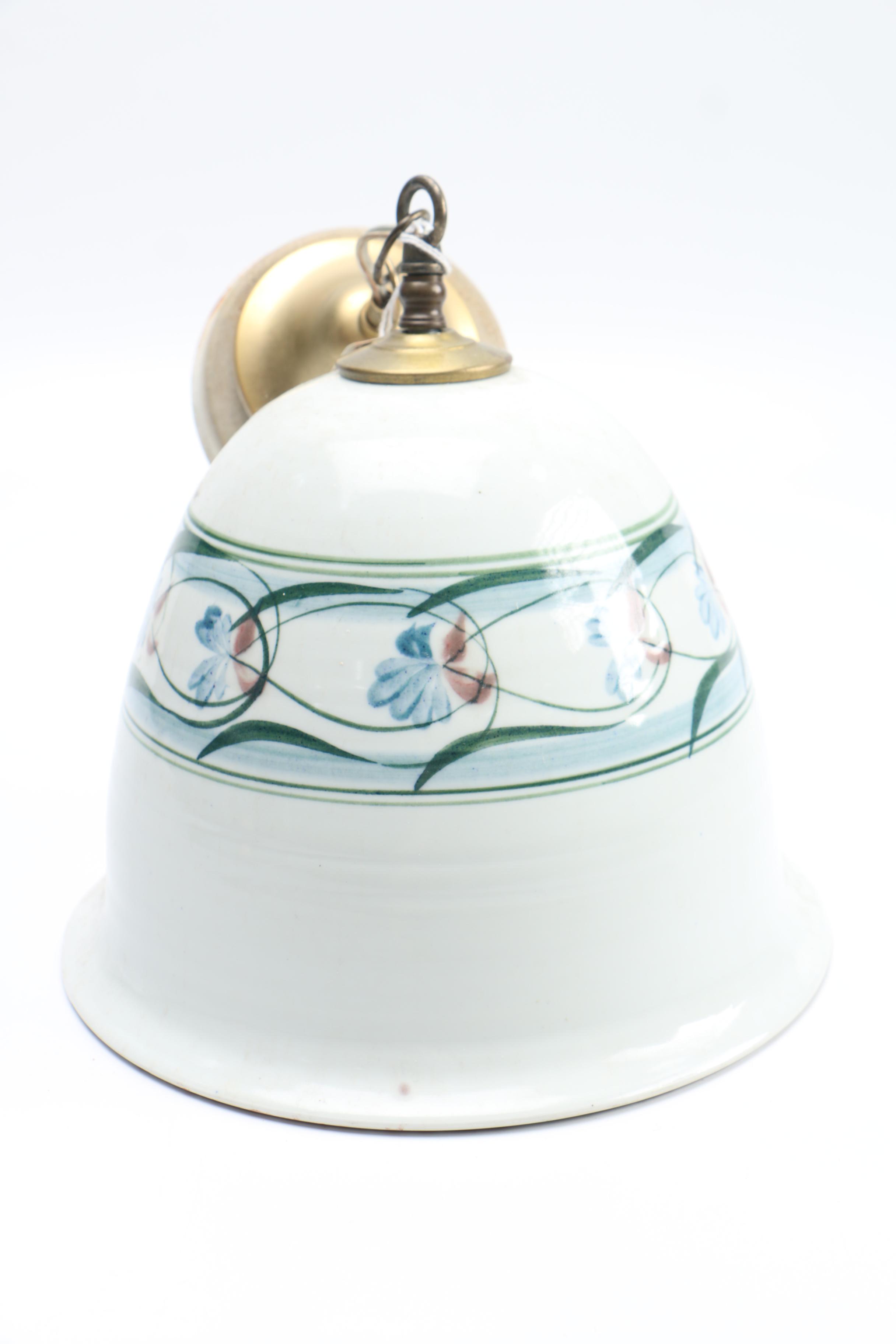 Ceramic Floral Pendant Lamp