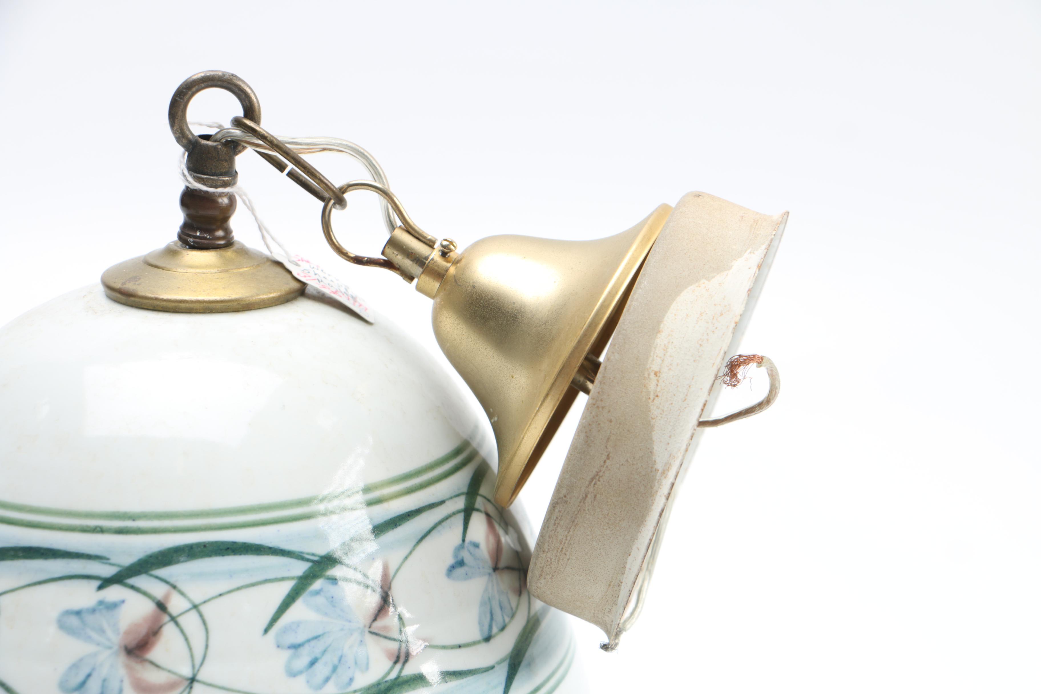 Ceramic Floral Pendant Lamp