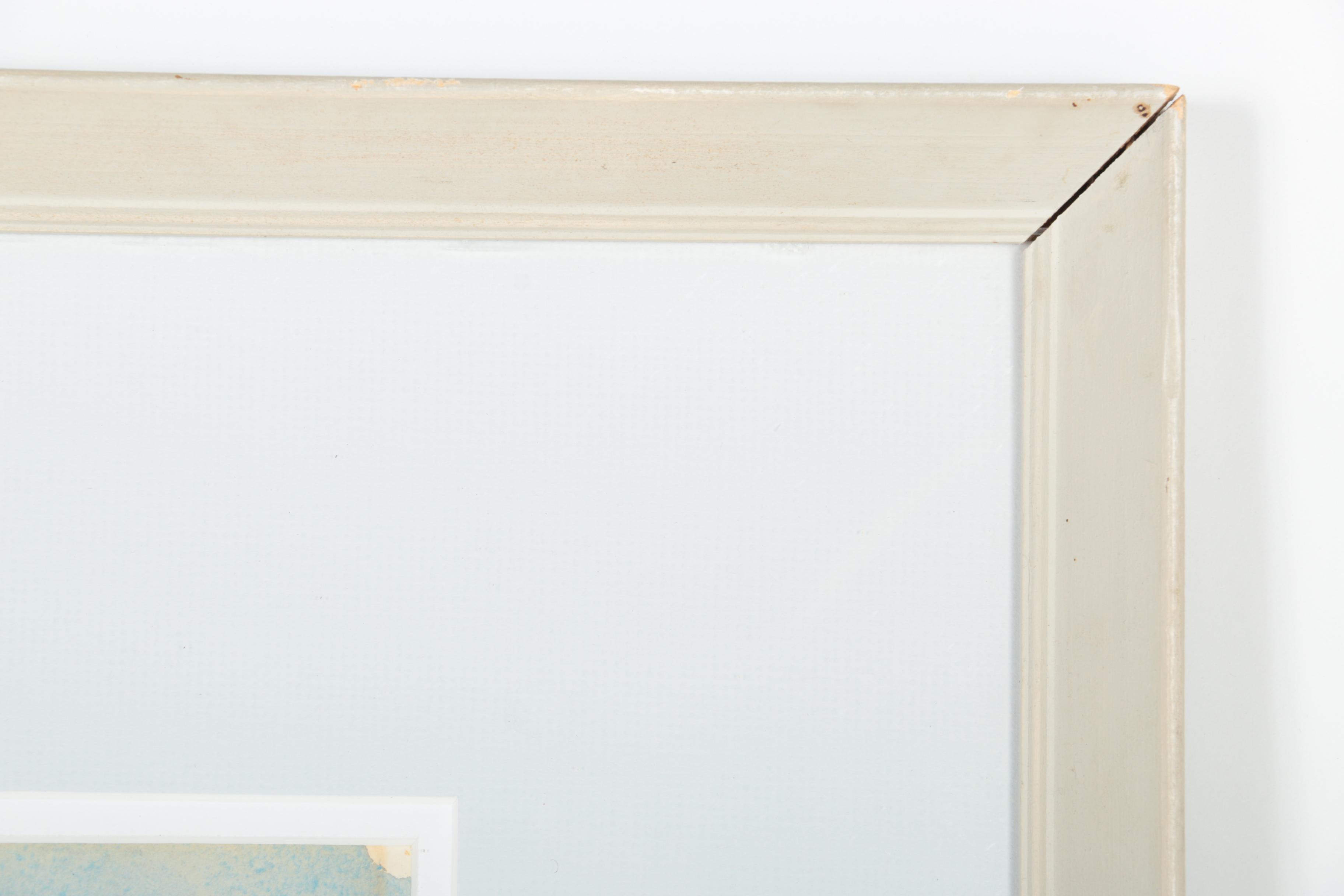 John Whorf Watercolor of Waves Crashing Onto the Deck of a Ship