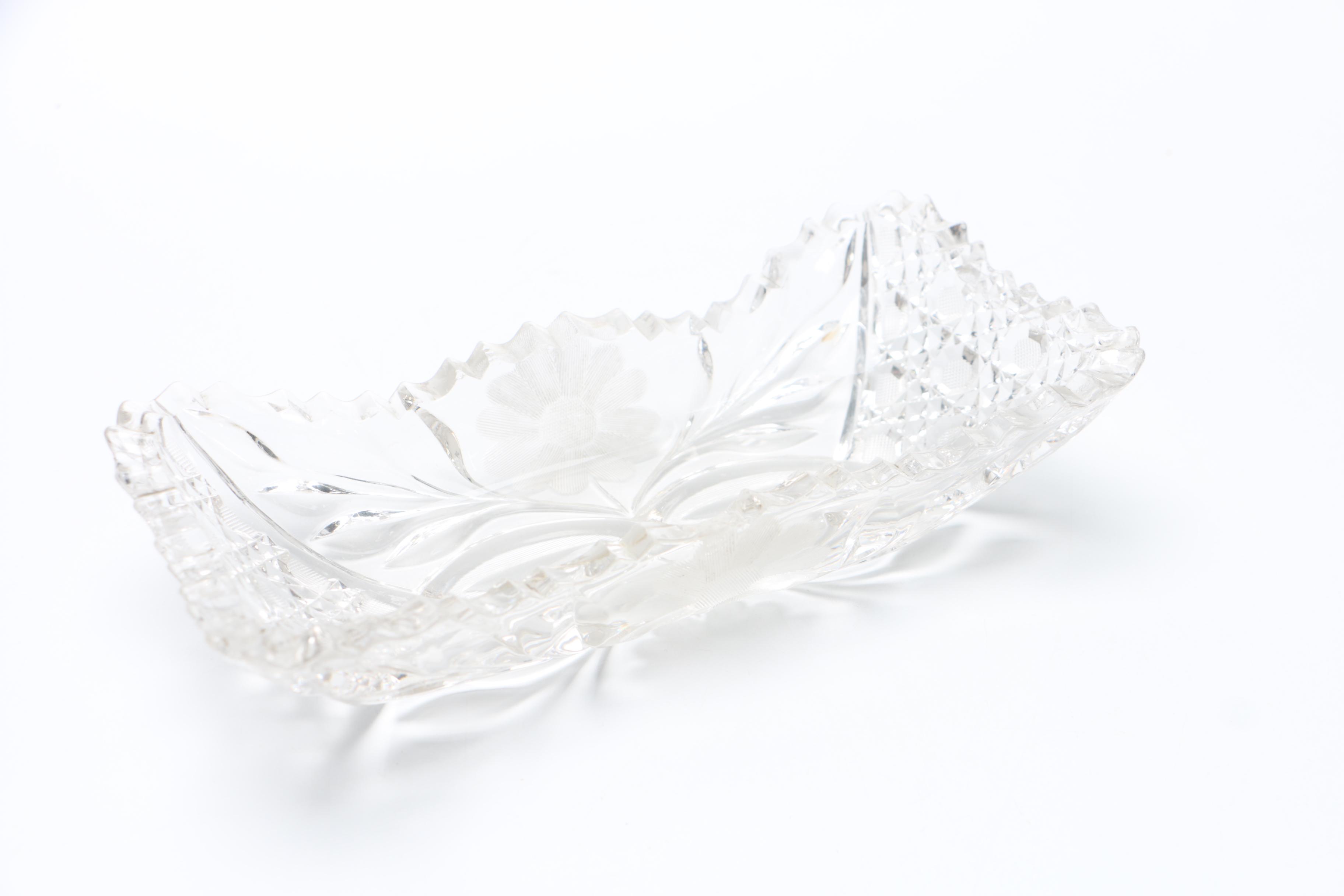 Crystal Trays and Bowl