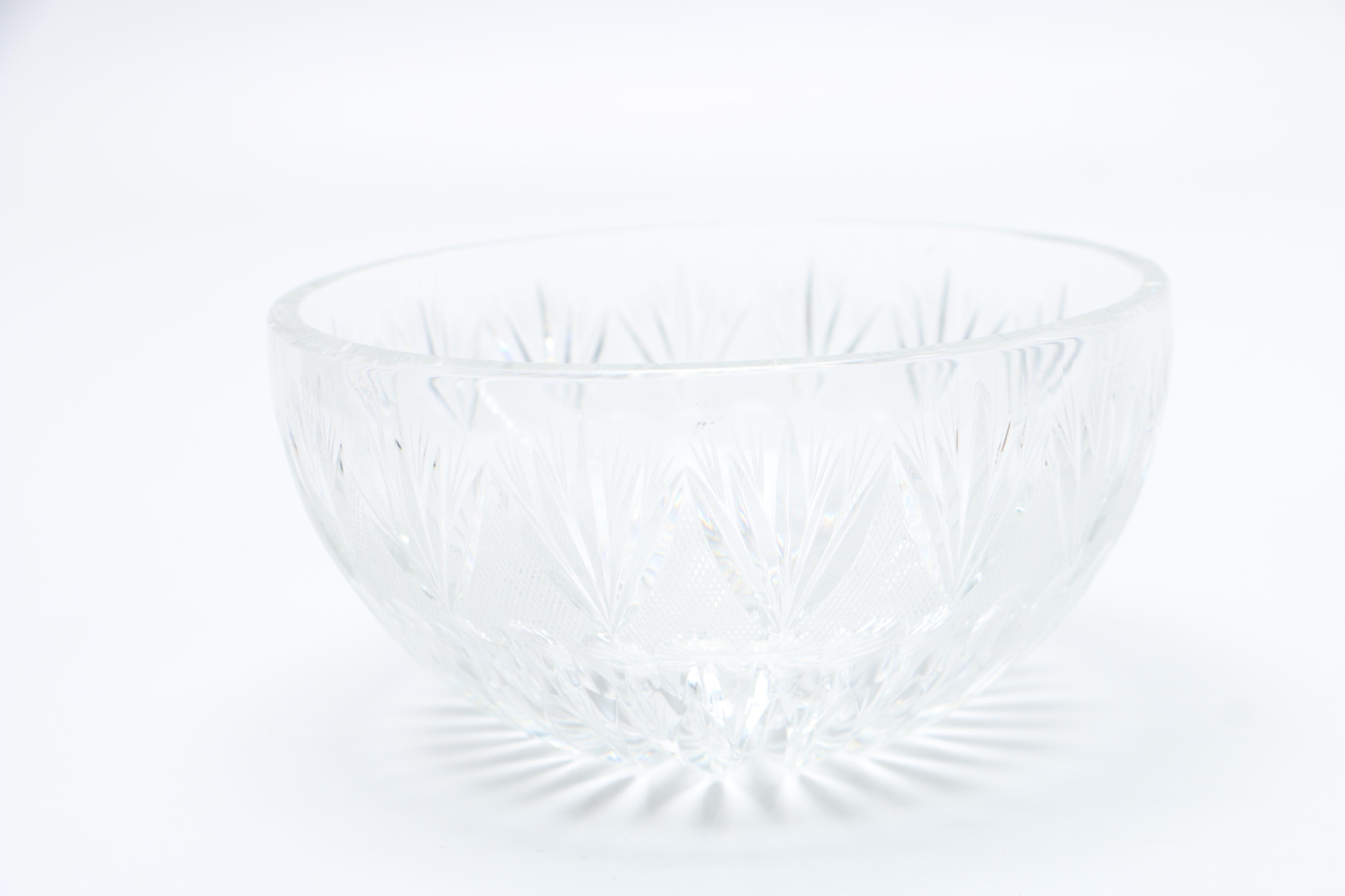 Crystal Trays and Bowl
