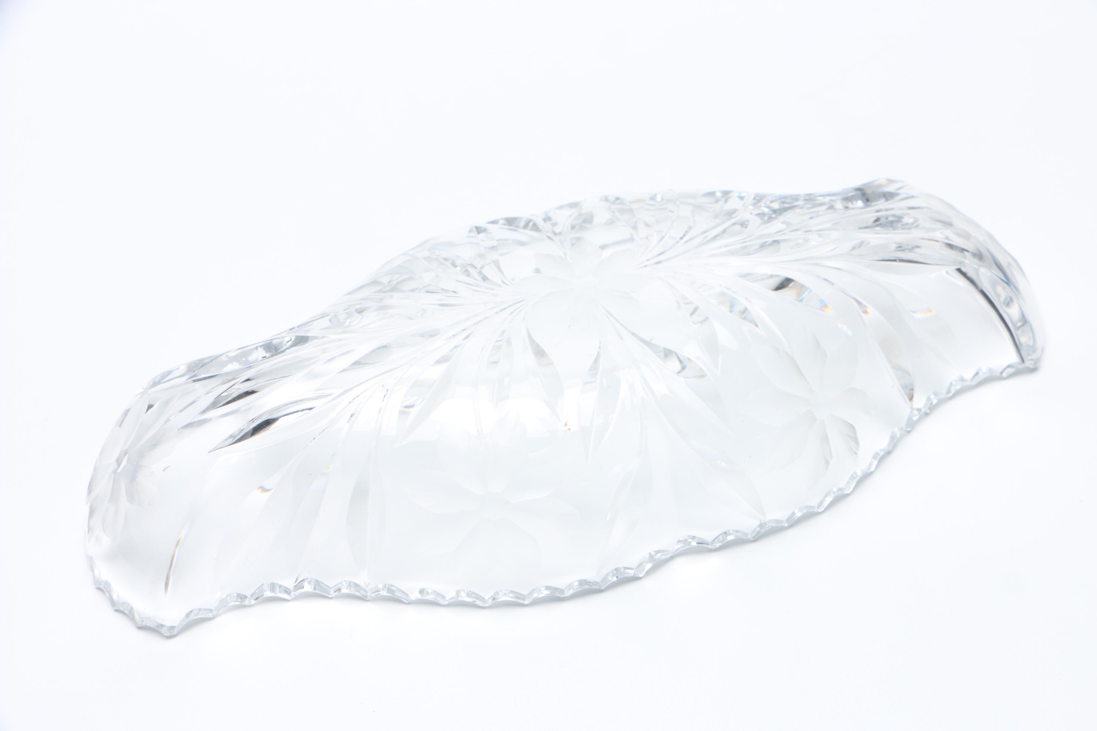 Crystal Trays and Bowl