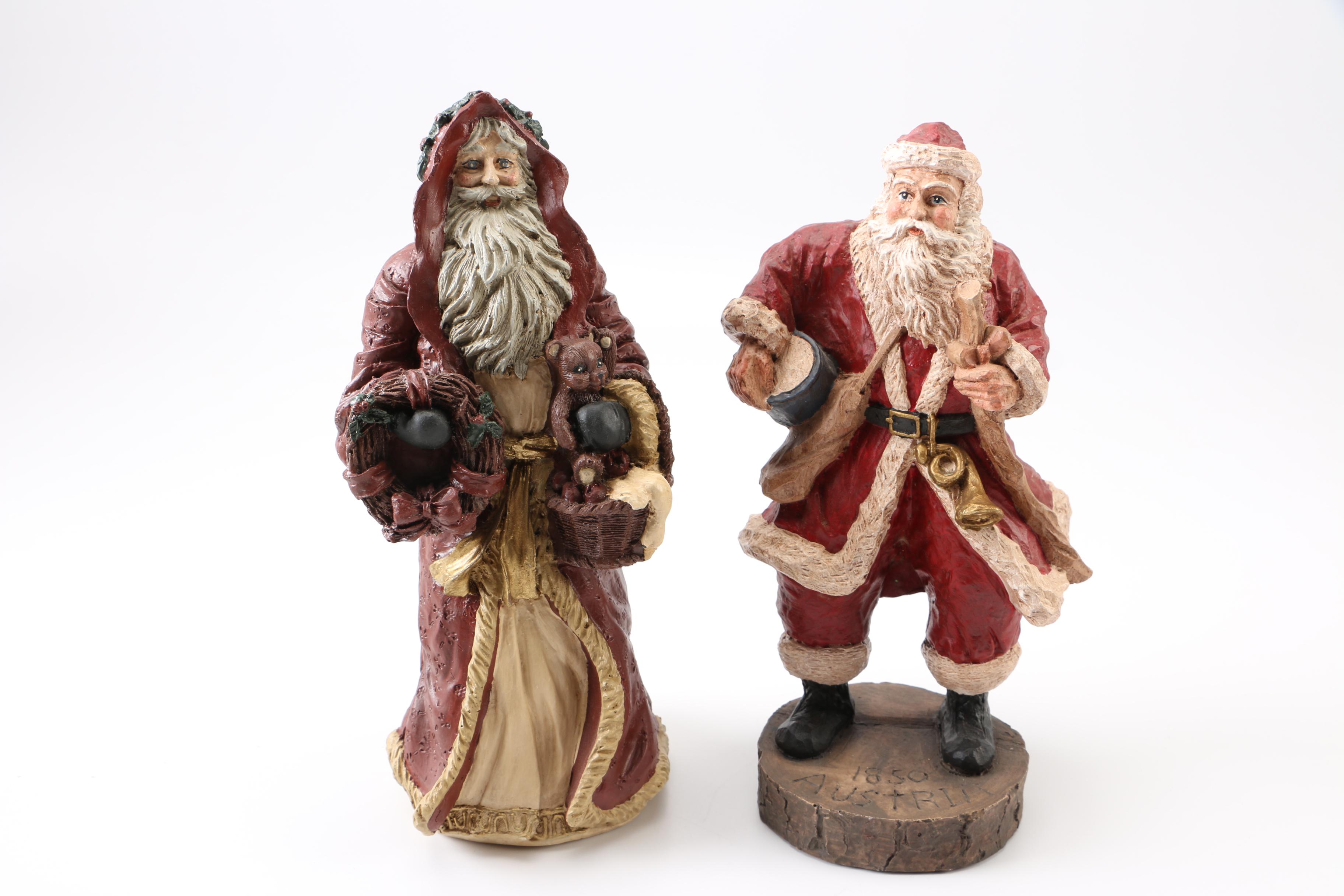 Father Christmas Figurines Including Lefever