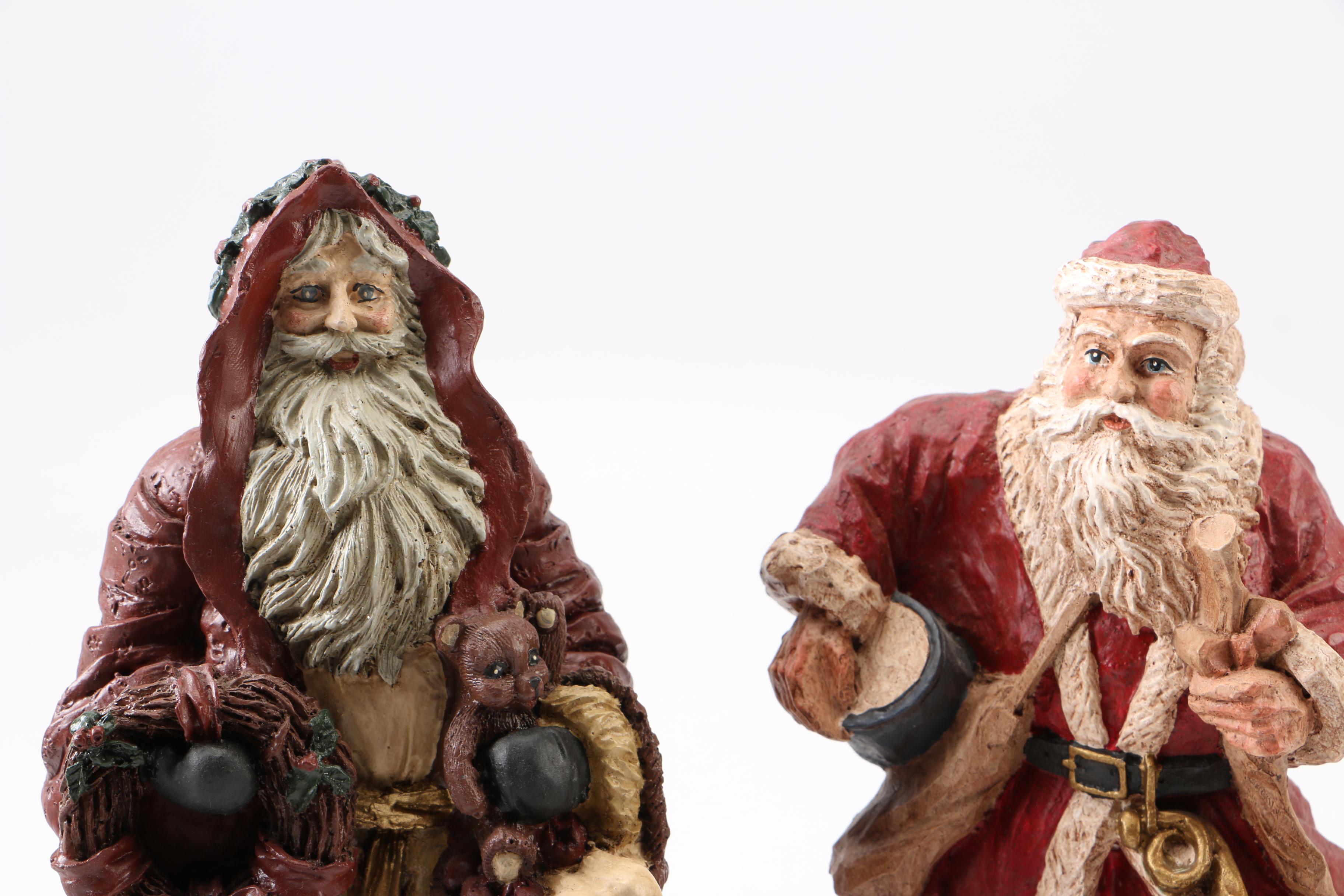 Father Christmas Figurines Including Lefever