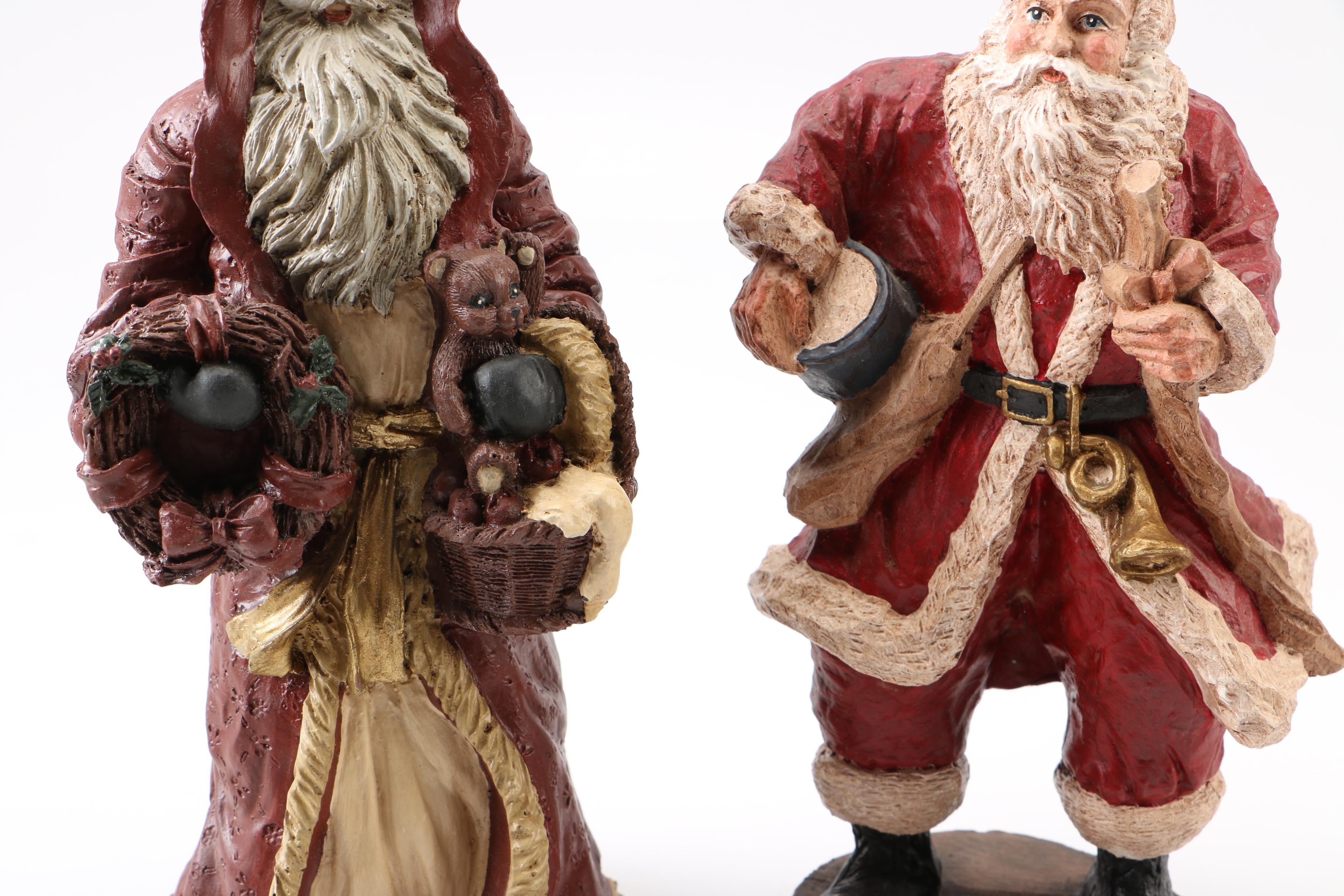 Father Christmas Figurines Including Lefever