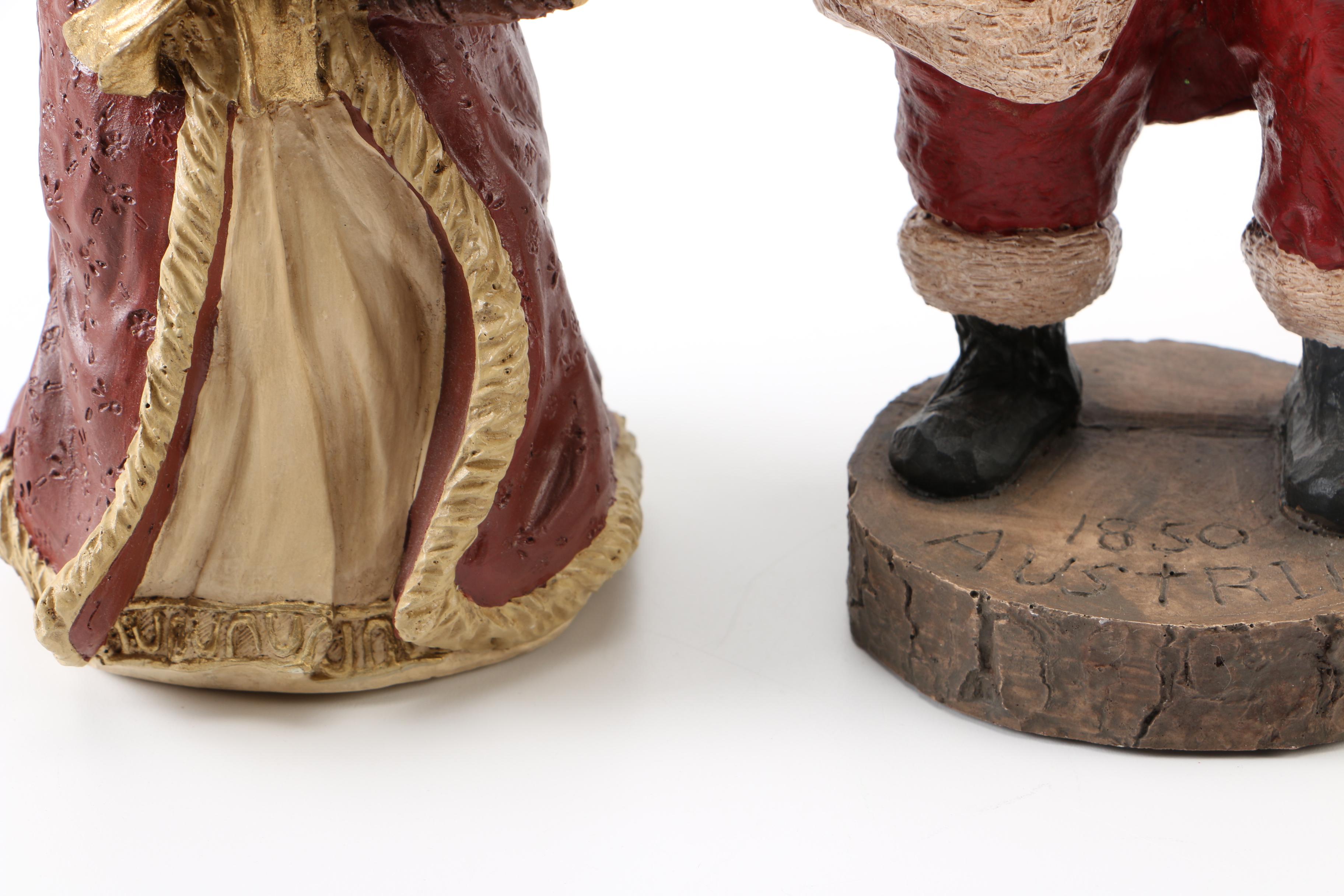 Father Christmas Figurines Including Lefever