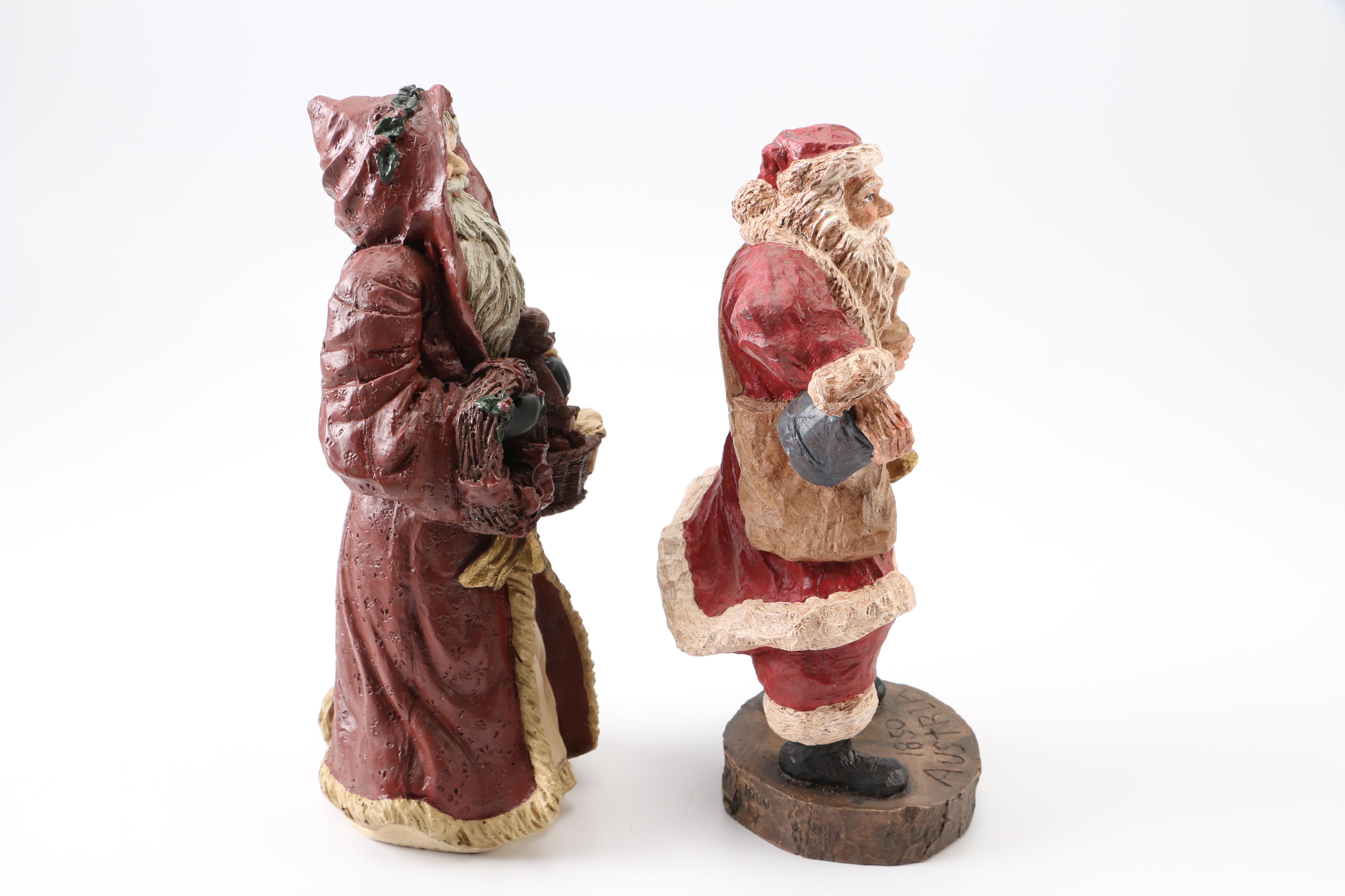Father Christmas Figurines Including Lefever