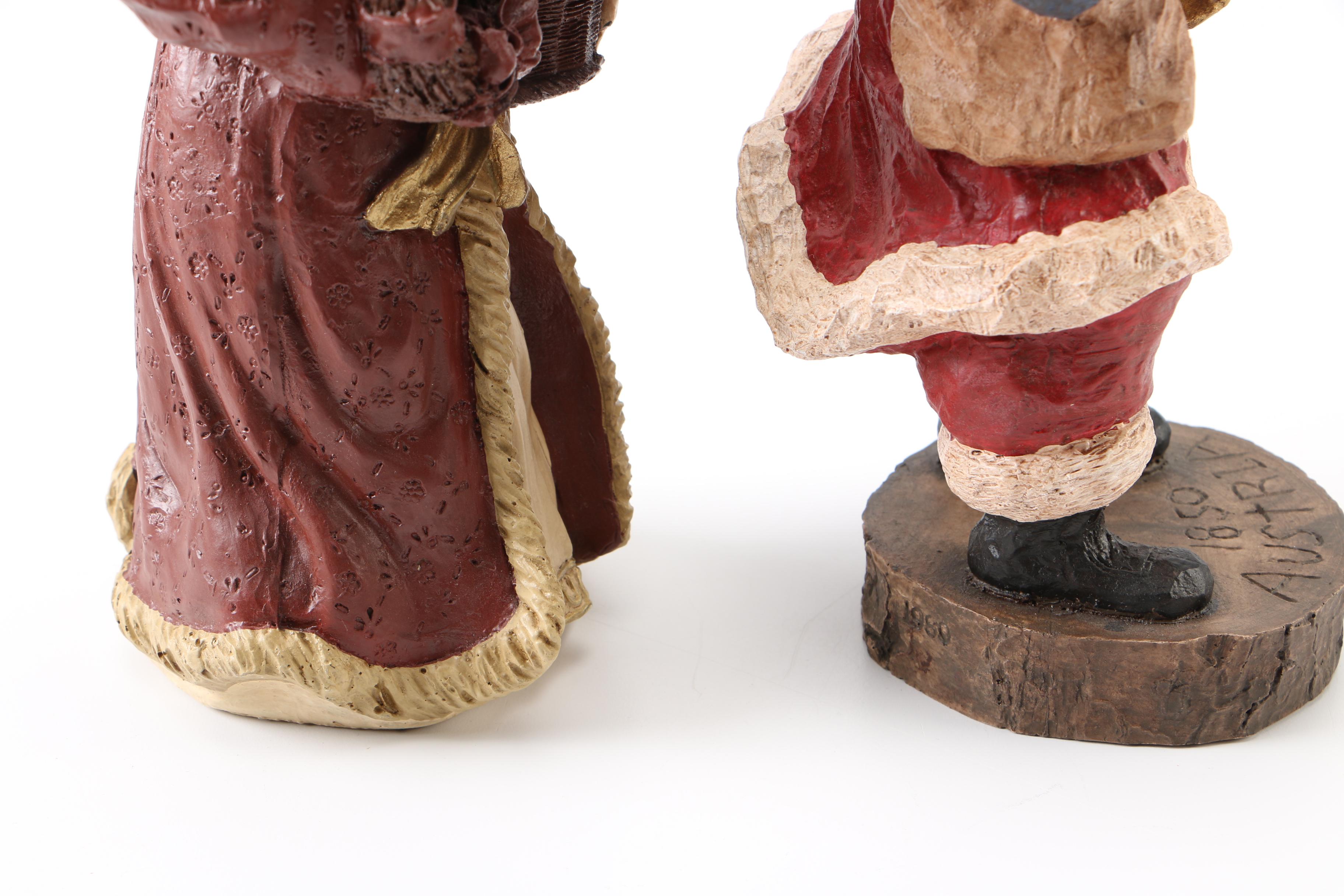 Father Christmas Figurines Including Lefever