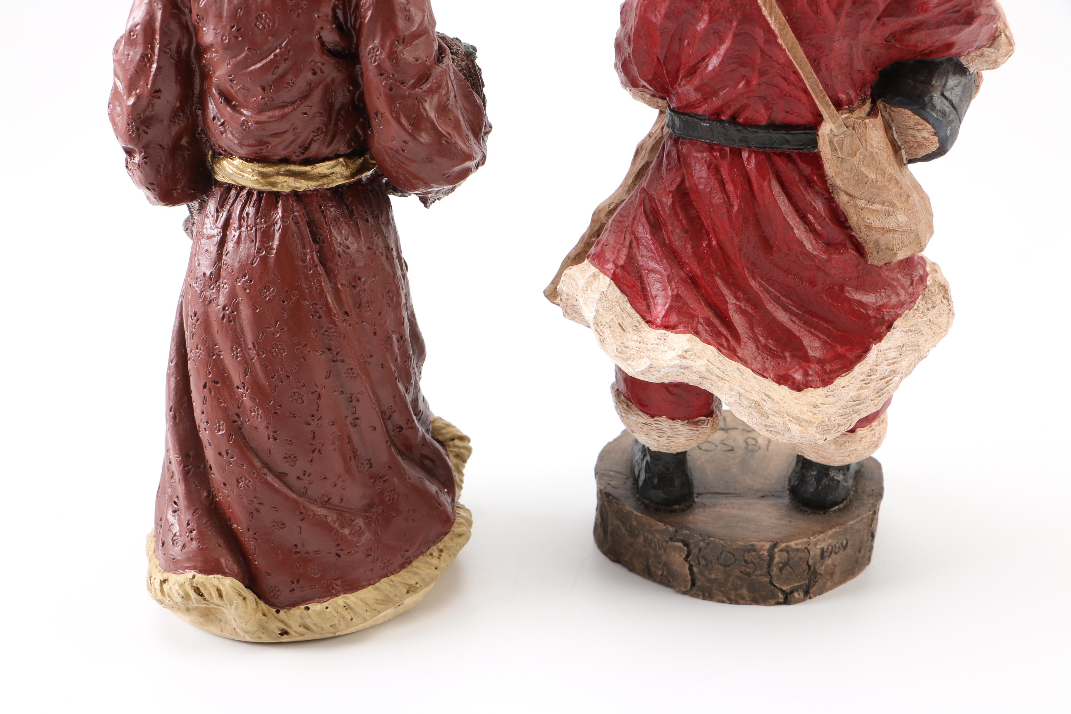 Father Christmas Figurines Including Lefever