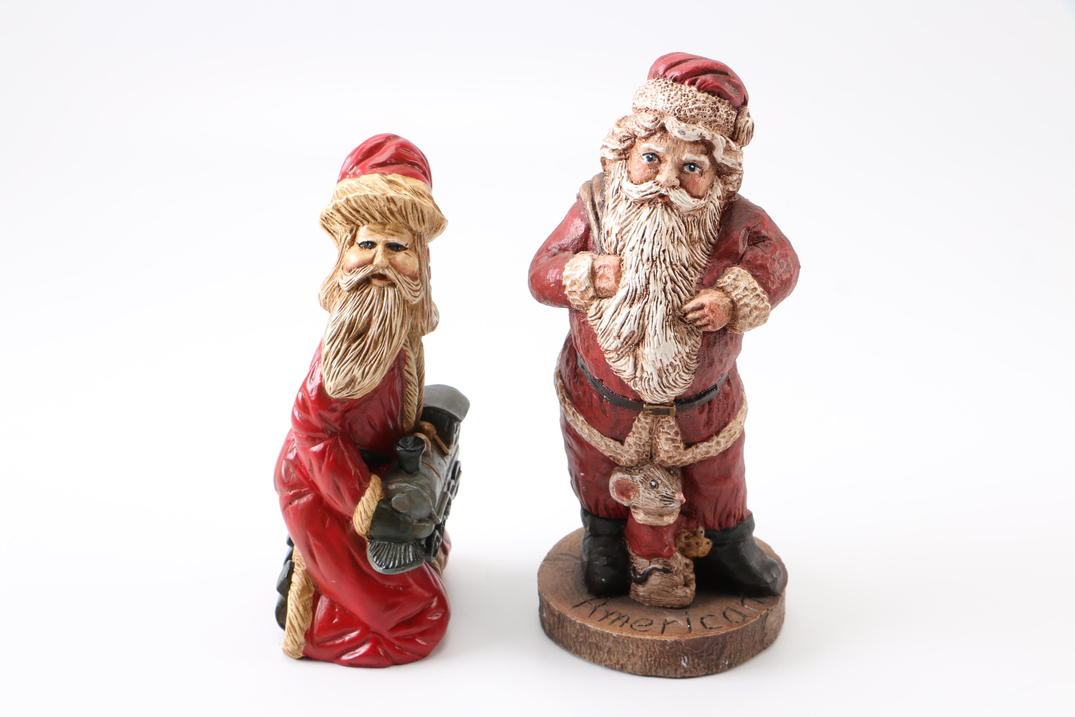 Father Christmas Figurines Including Lefever