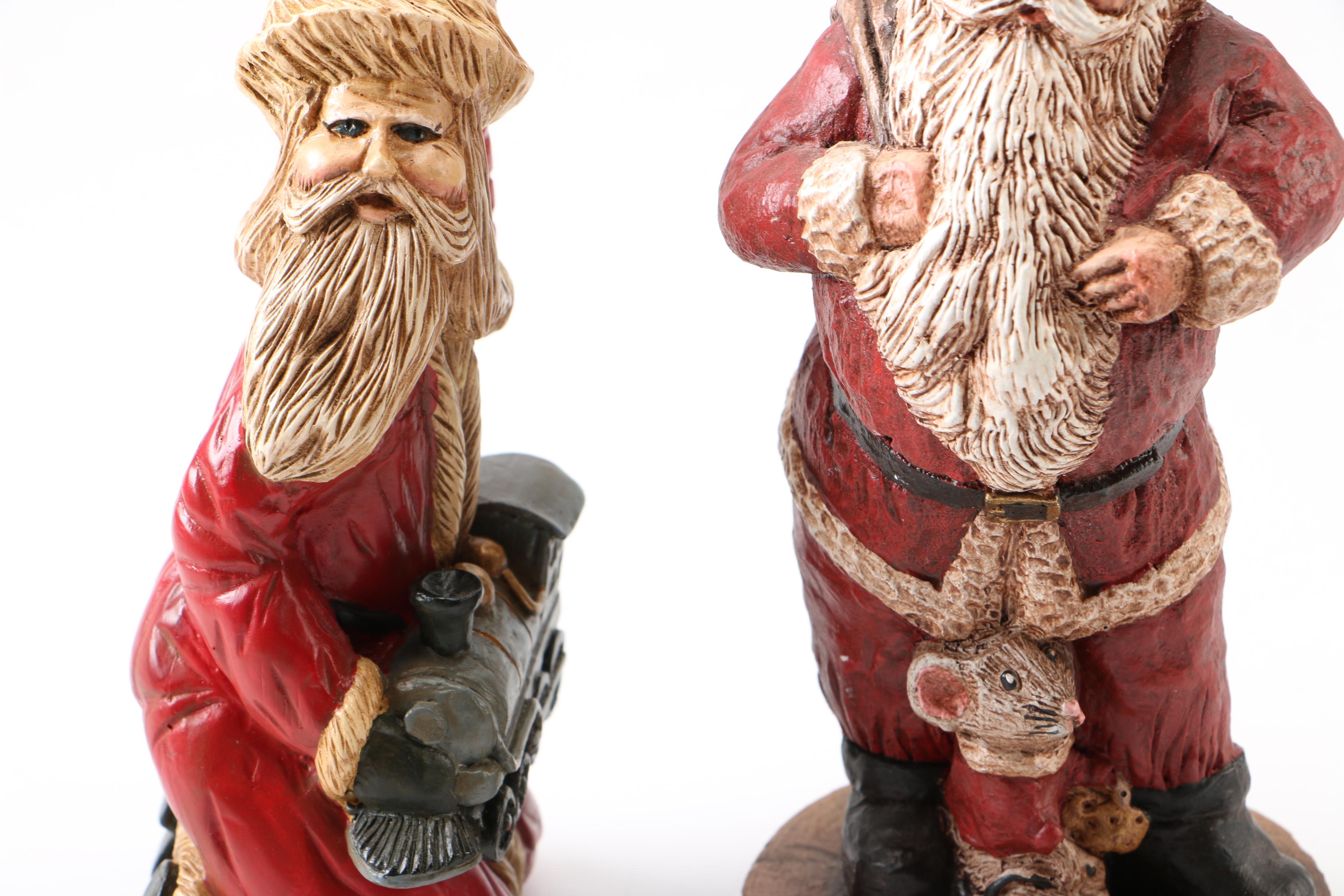 Father Christmas Figurines Including Lefever