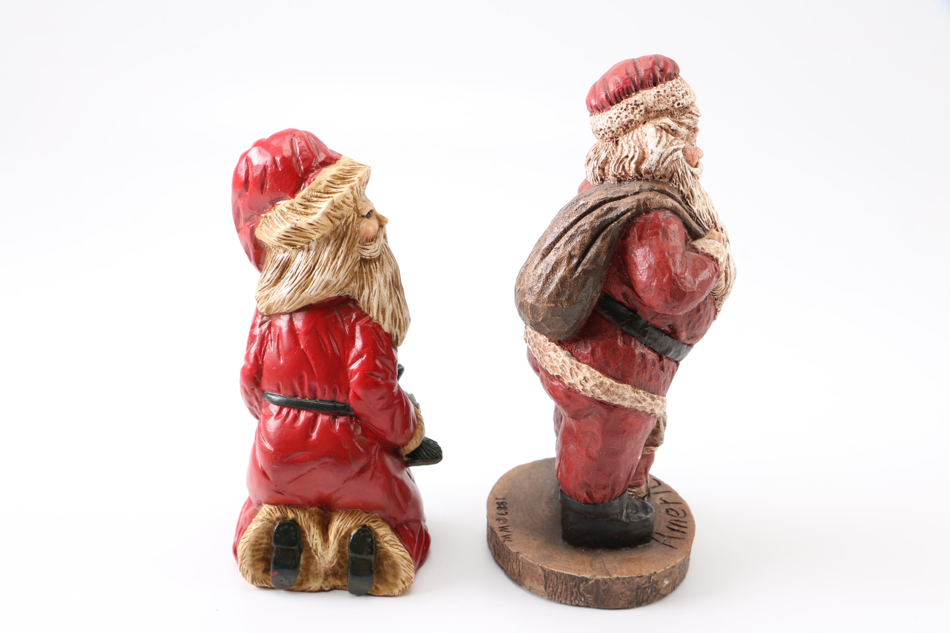 Father Christmas Figurines Including Lefever