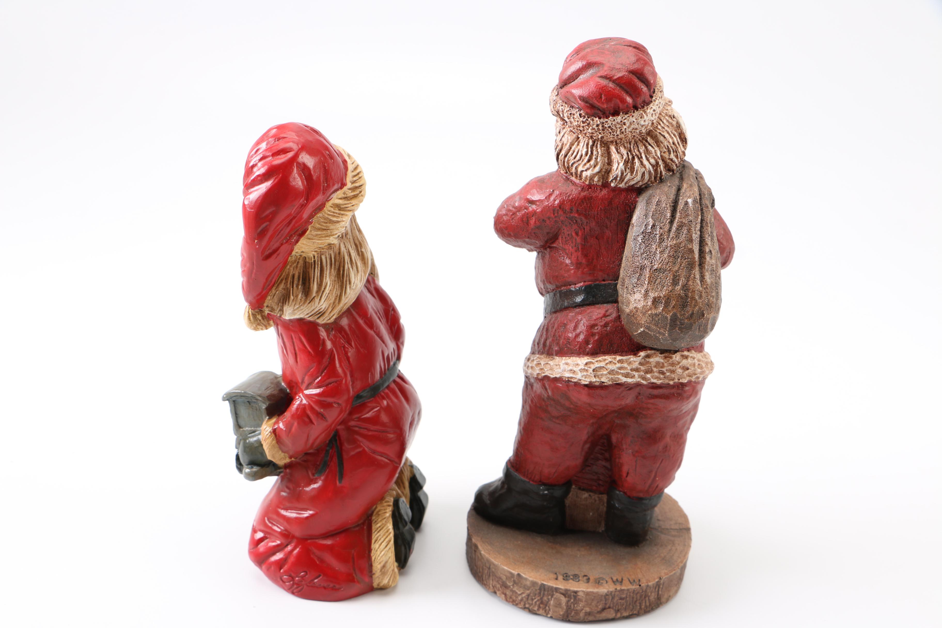 Father Christmas Figurines Including Lefever