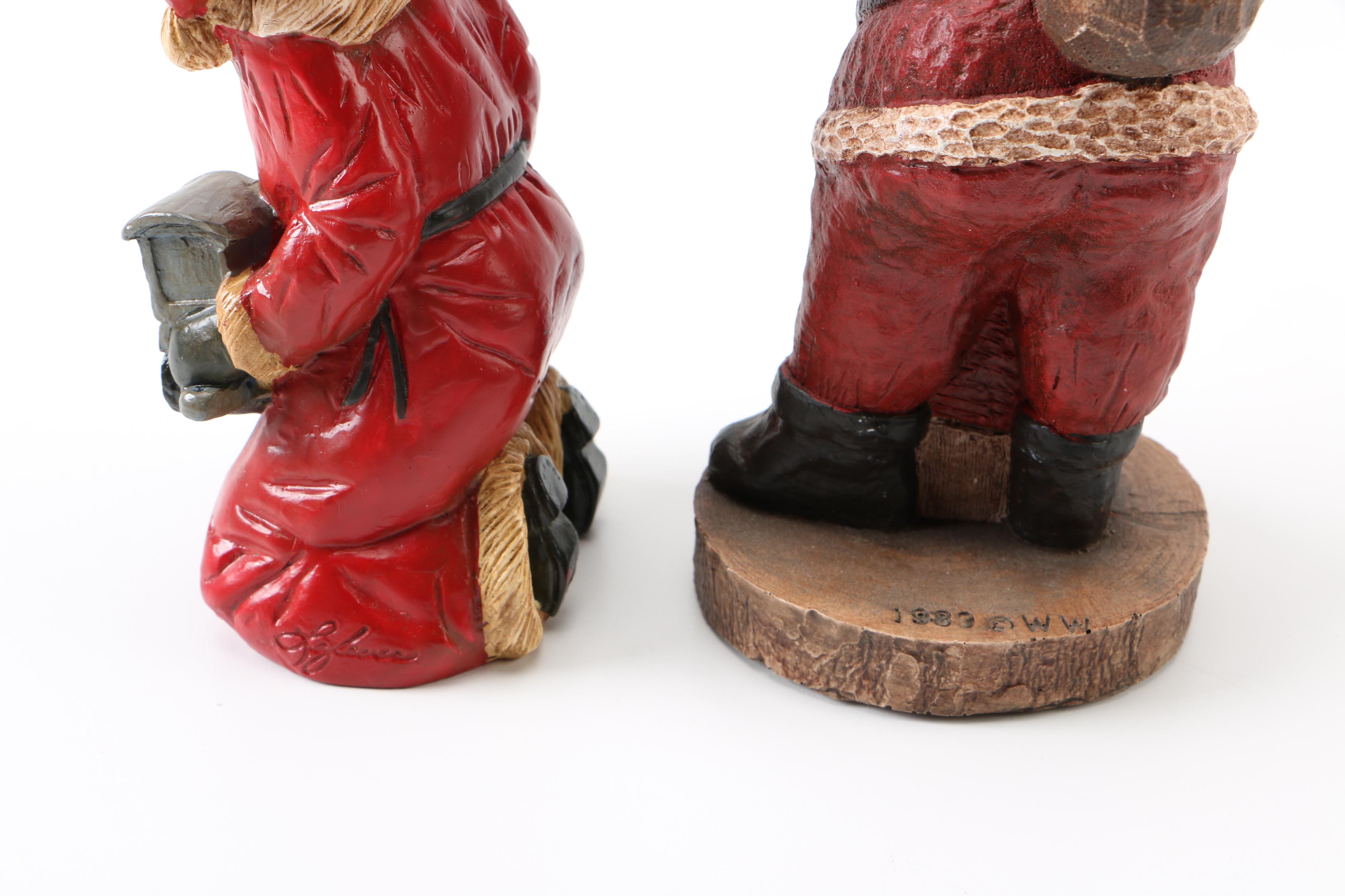 Father Christmas Figurines Including Lefever