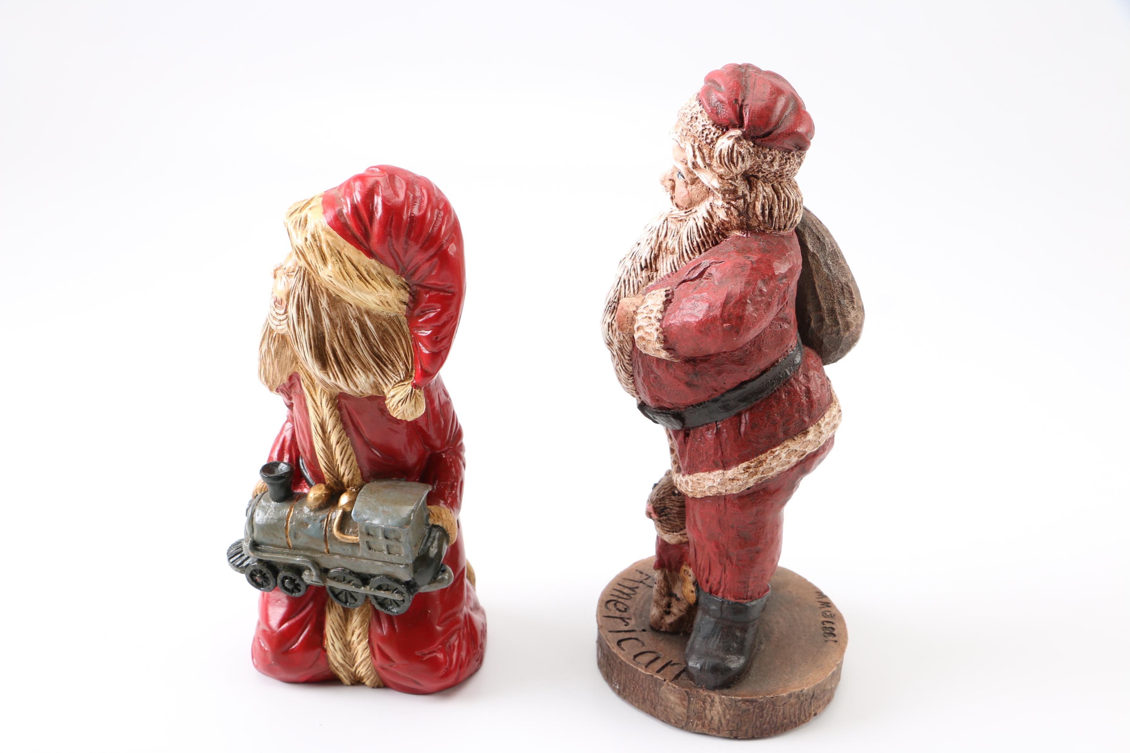 Father Christmas Figurines Including Lefever