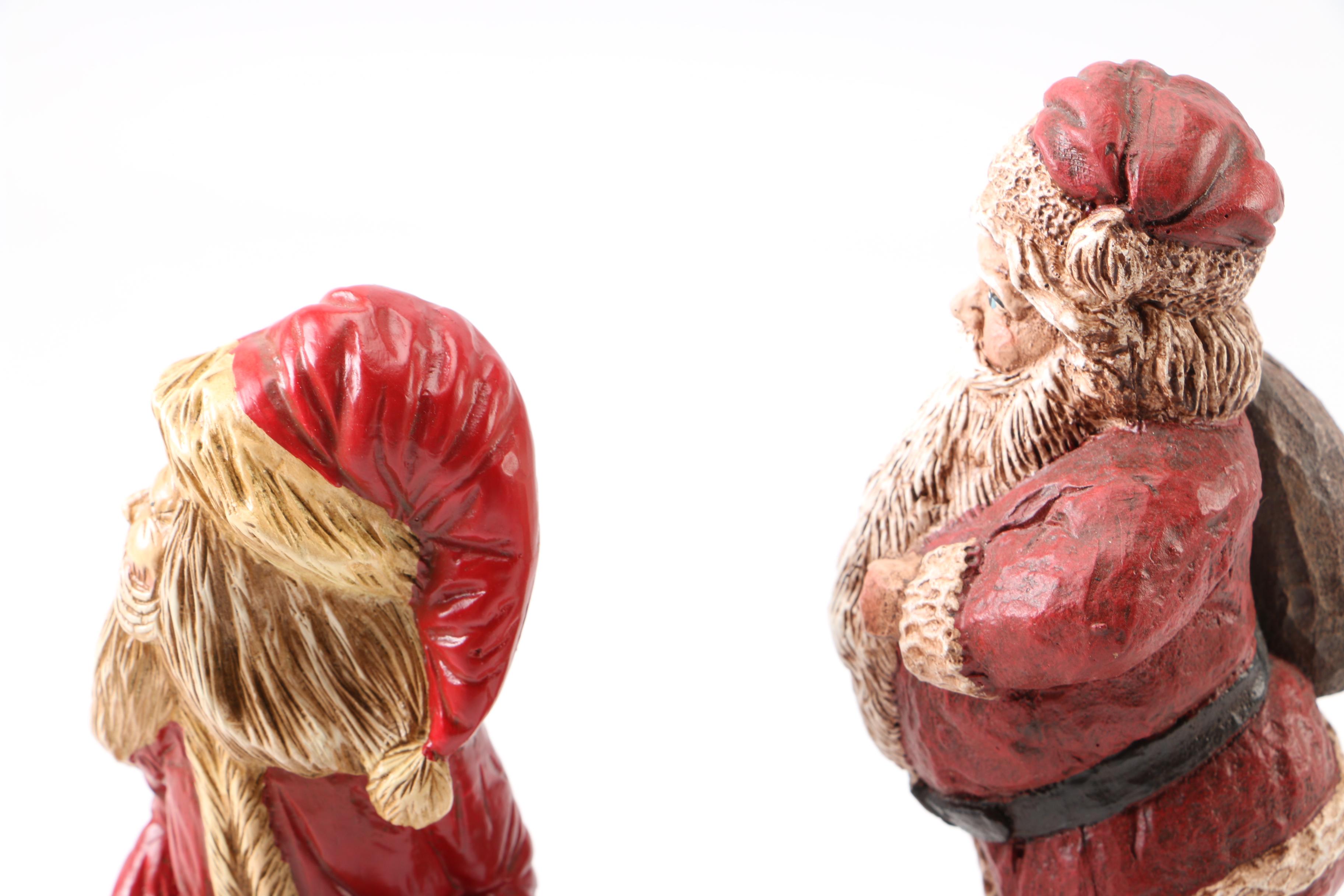 Father Christmas Figurines Including Lefever