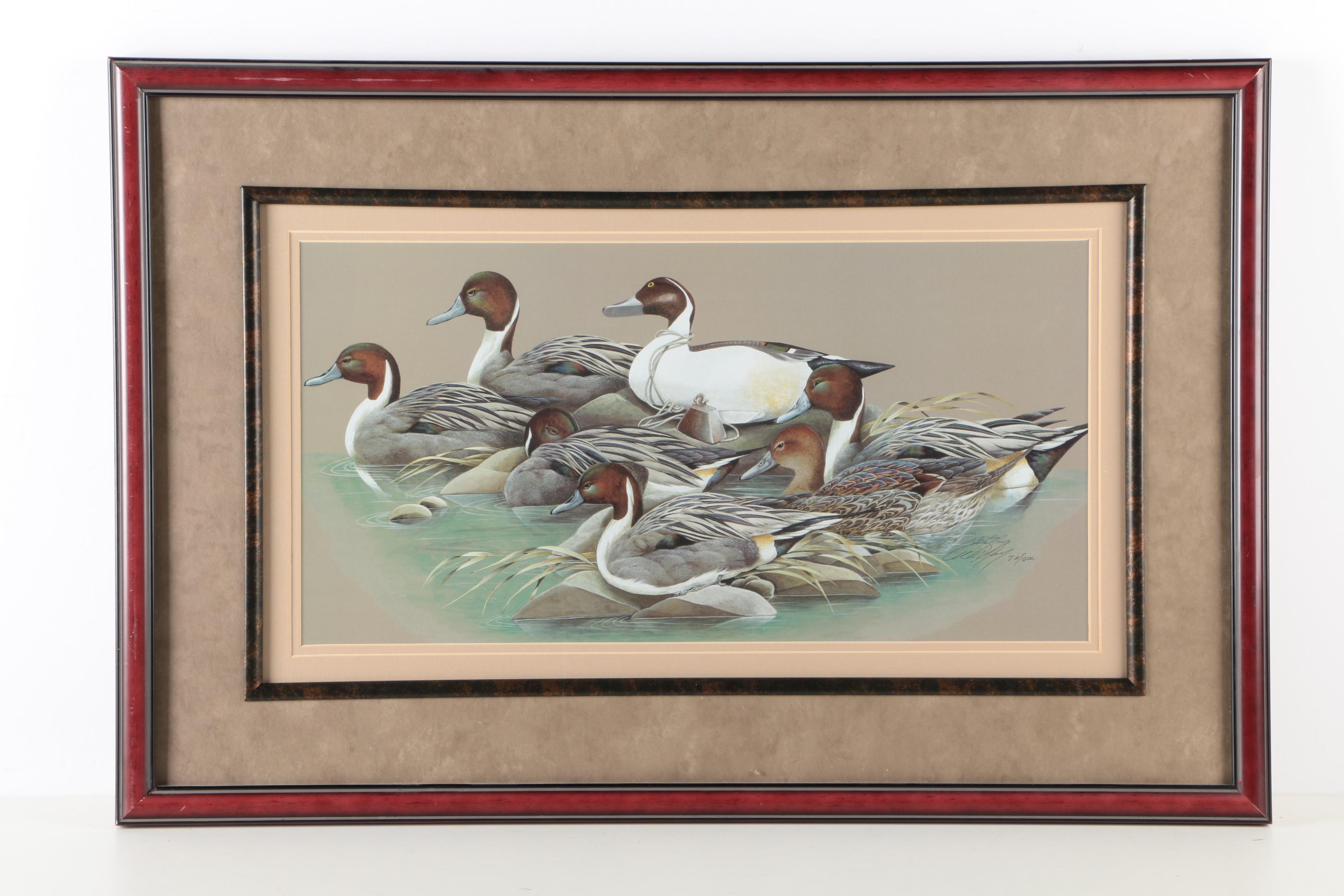 Offset Lithographs After Art LaMay Including 1999 Waterfowl Festival Poster "Ten Pins"