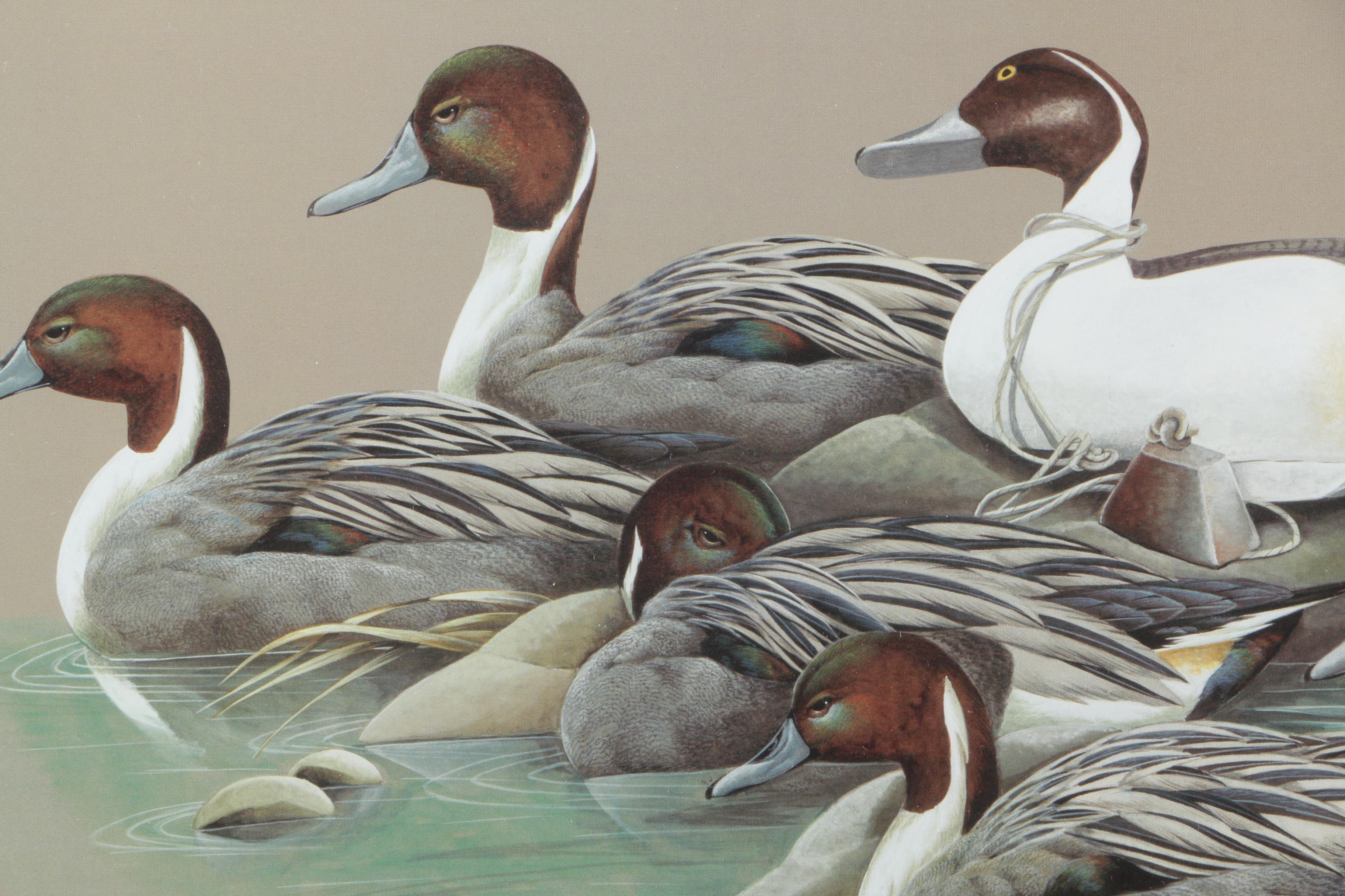 Offset Lithographs After Art LaMay Including 1999 Waterfowl Festival Poster "Ten Pins"