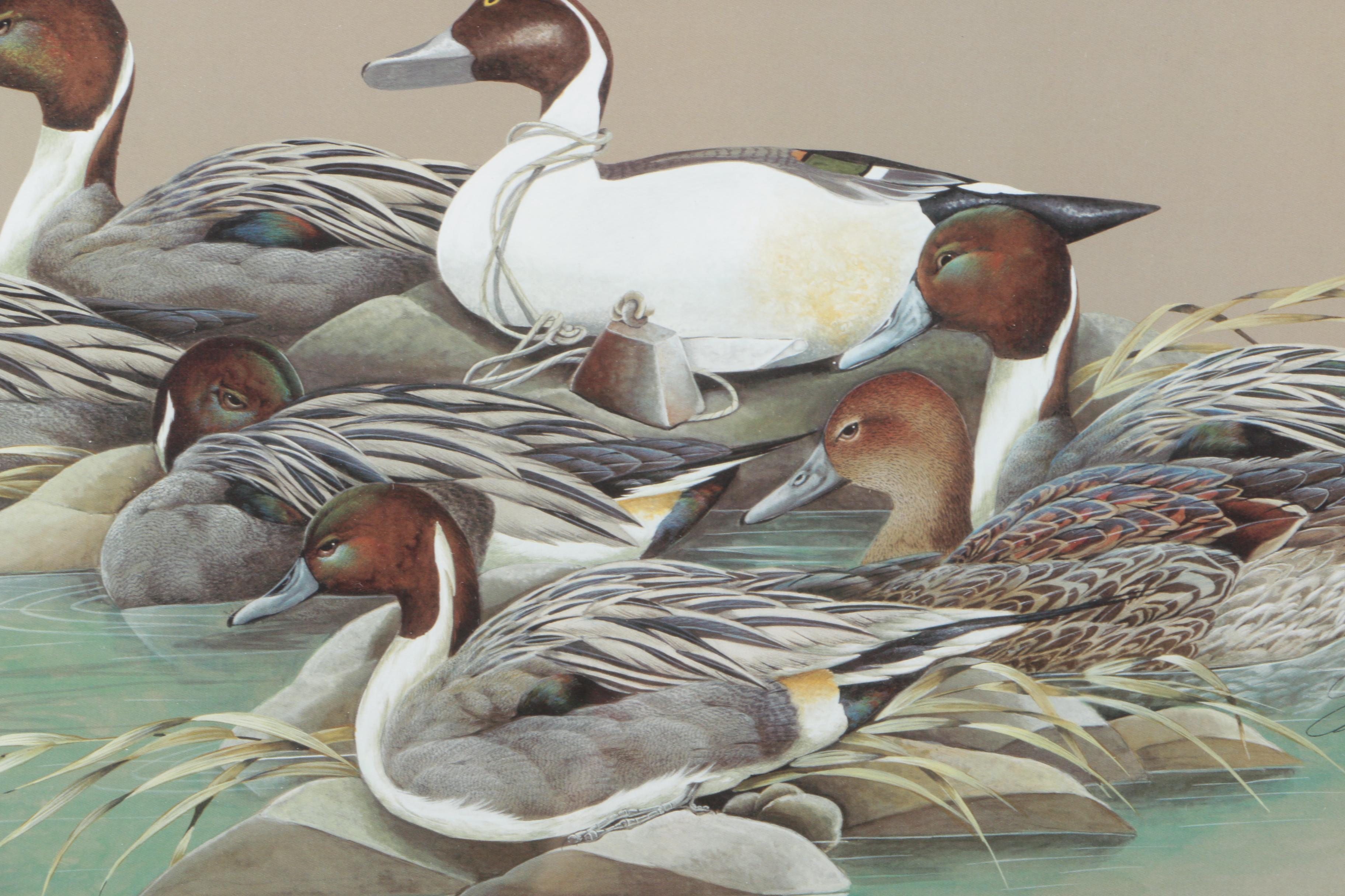 Offset Lithographs After Art LaMay Including 1999 Waterfowl Festival Poster "Ten Pins"
