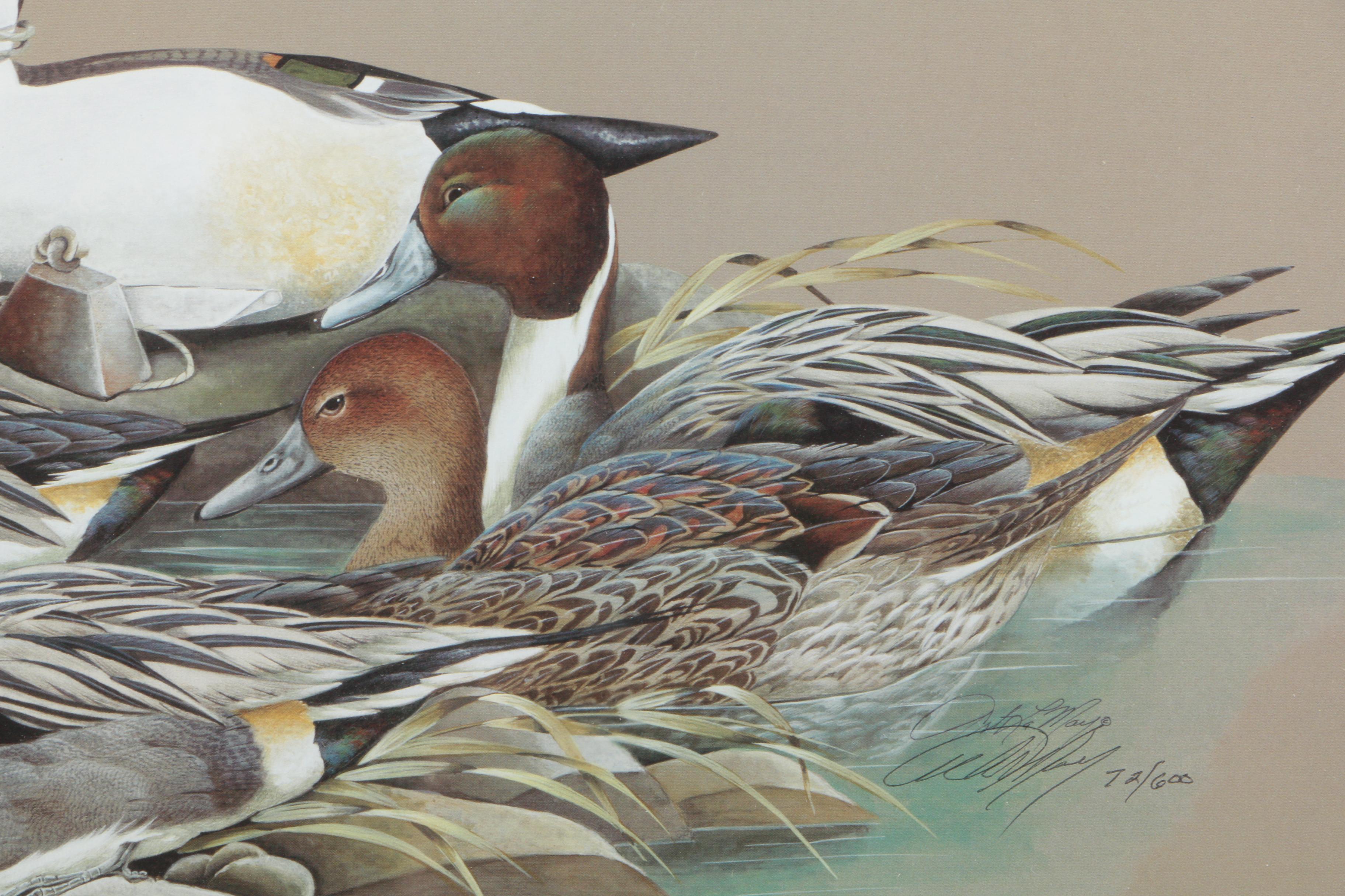 Offset Lithographs After Art LaMay Including 1999 Waterfowl Festival Poster "Ten Pins"