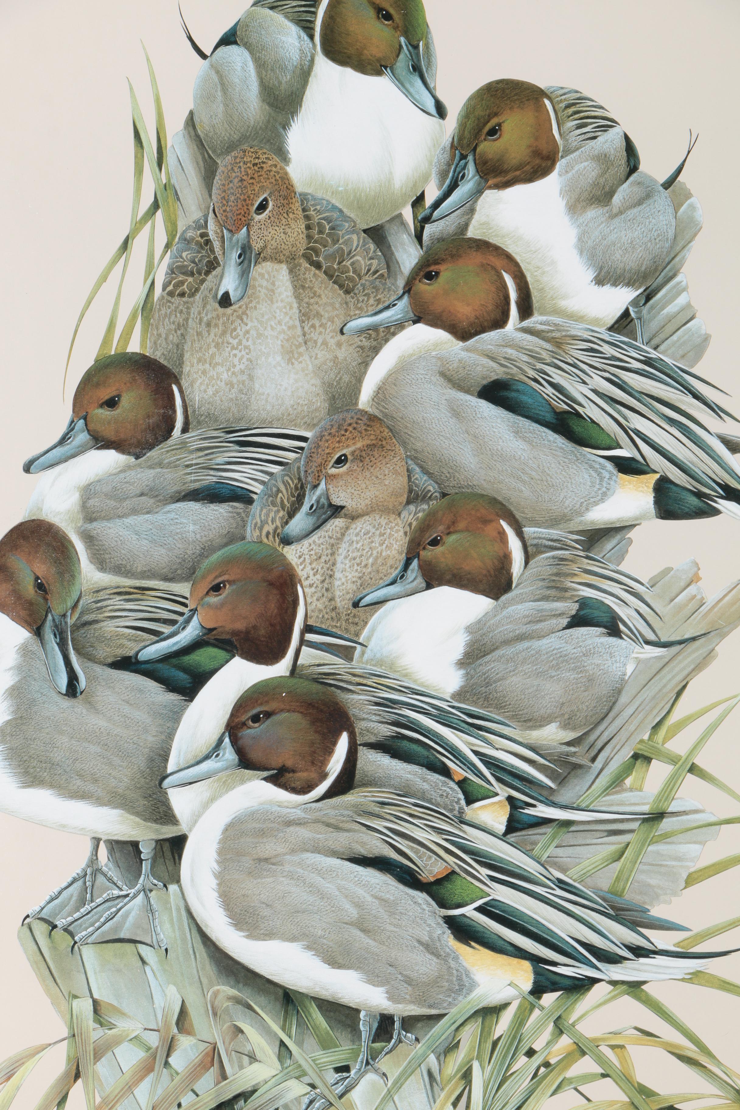 Offset Lithographs After Art LaMay Including 1999 Waterfowl Festival Poster "Ten Pins"