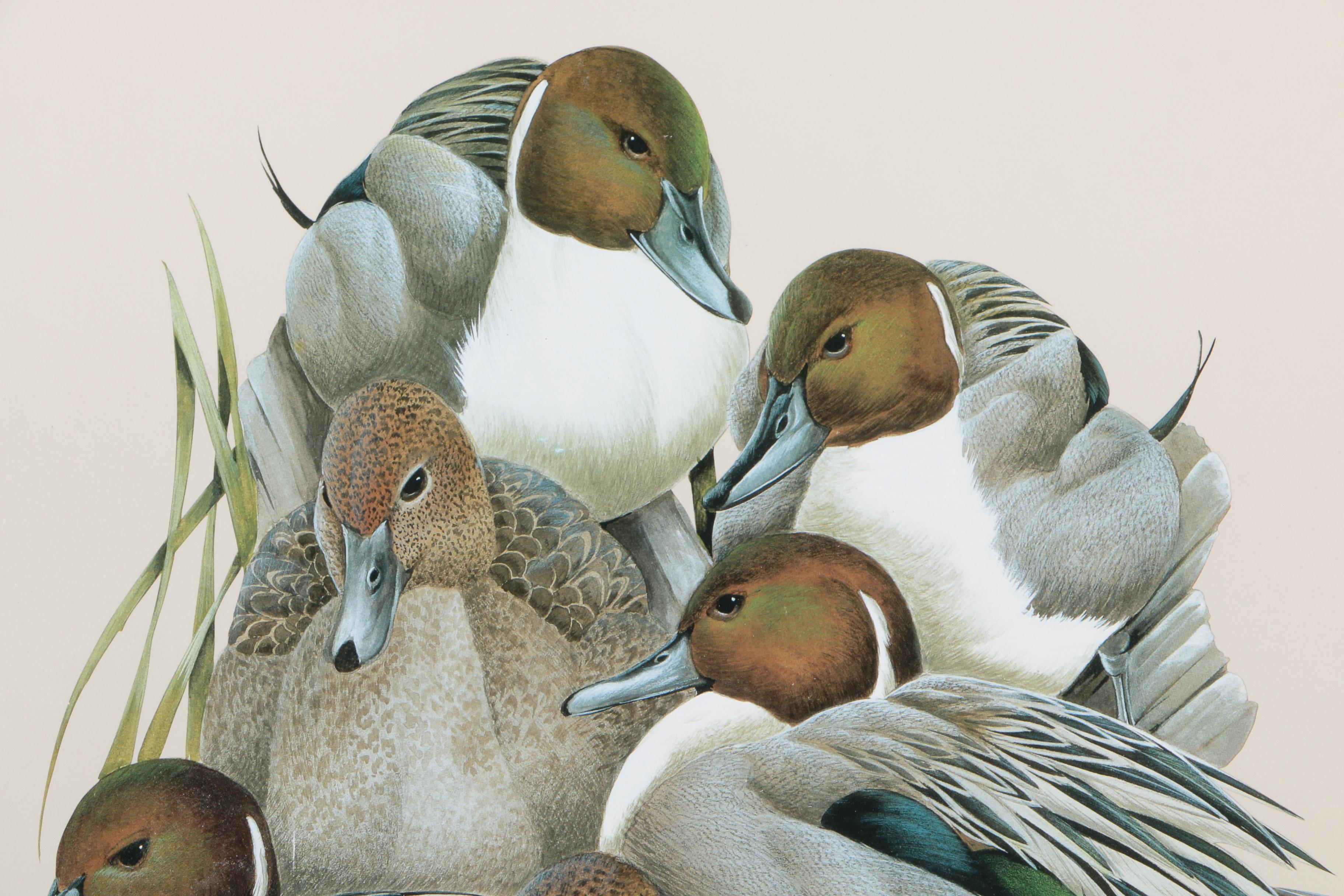 Offset Lithographs After Art LaMay Including 1999 Waterfowl Festival Poster "Ten Pins"